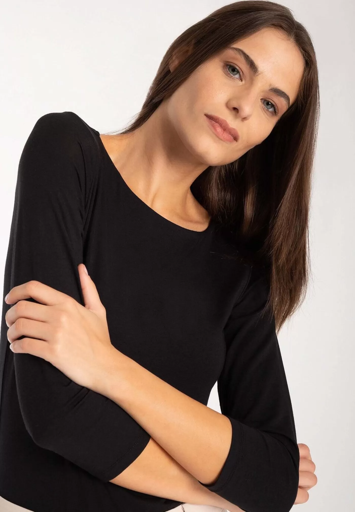 Outlet MORE&MORE Basic Shirt, 3/4 Arm, , Herbst-Kollektion schwarz