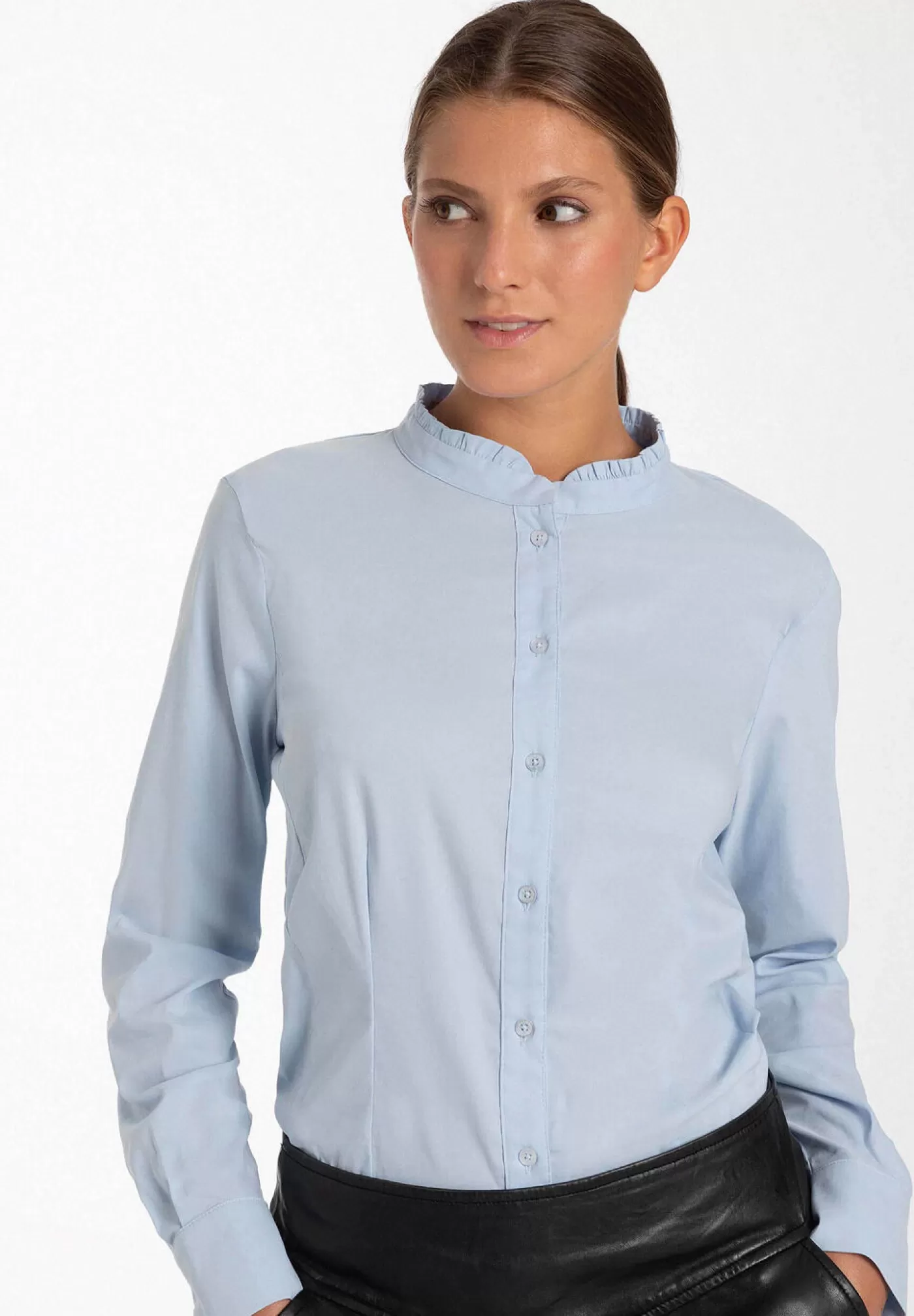 Flash Sale MORE&MORE Baumwoll/Stretch Bluse, hell, Herbst-Kollektion blau