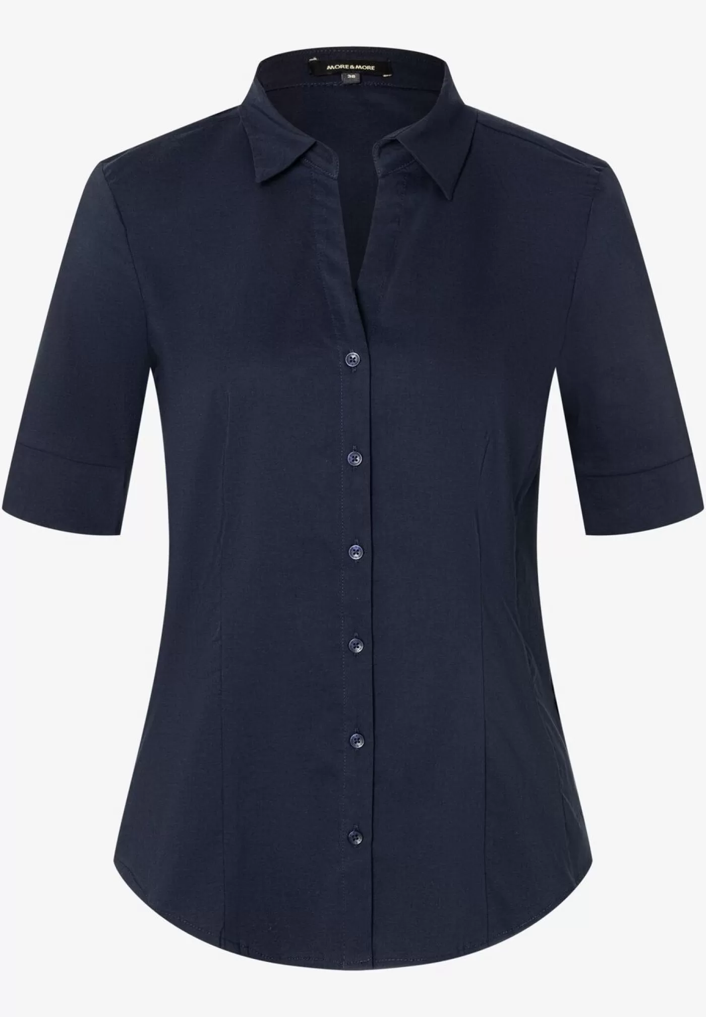 Online MORE&MORE Baumwoll/Stretch Bluse, marine