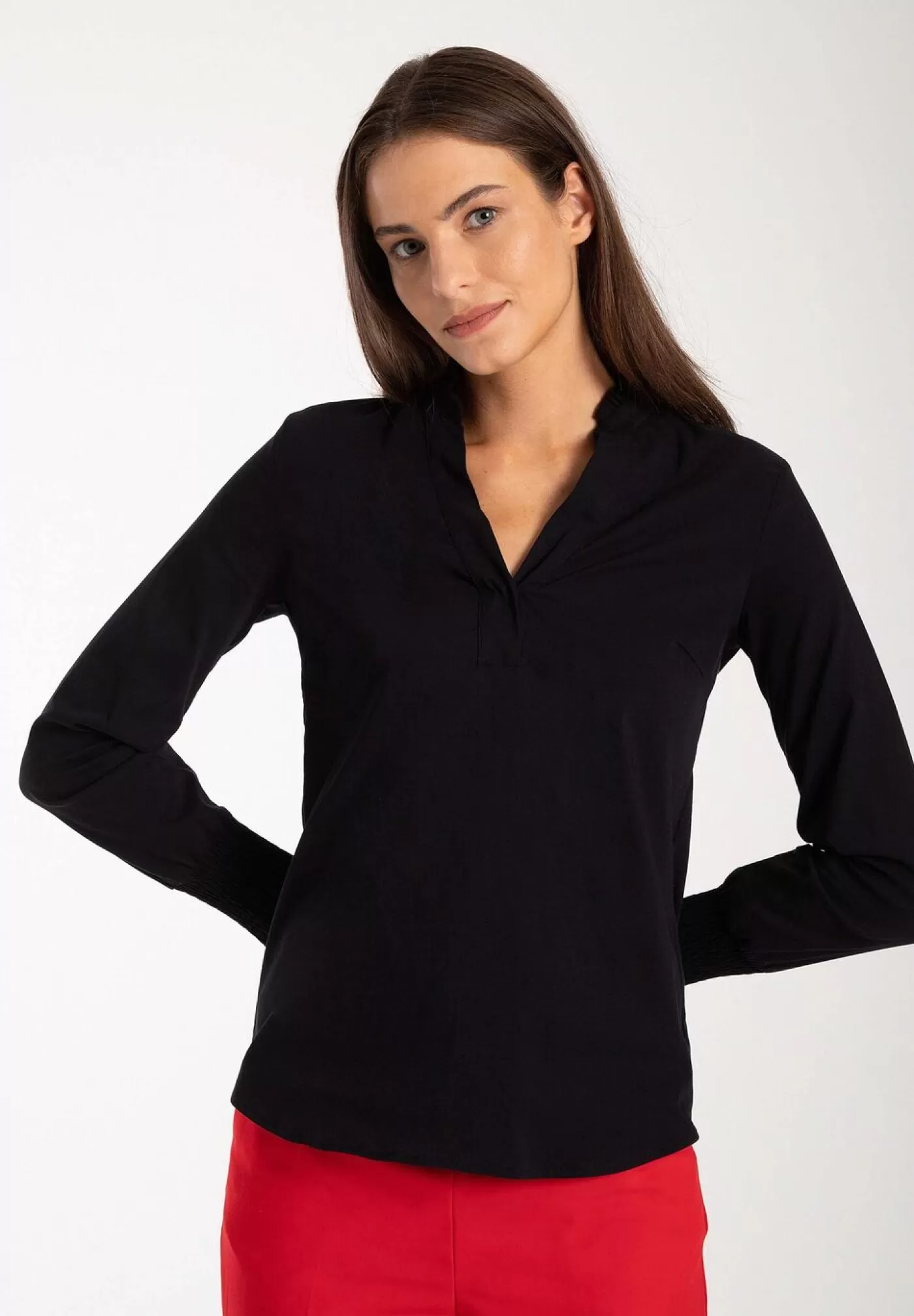 New MORE&MORE Baumwoll/Stretch Bluse, , Herbst-Kollektion schwarz