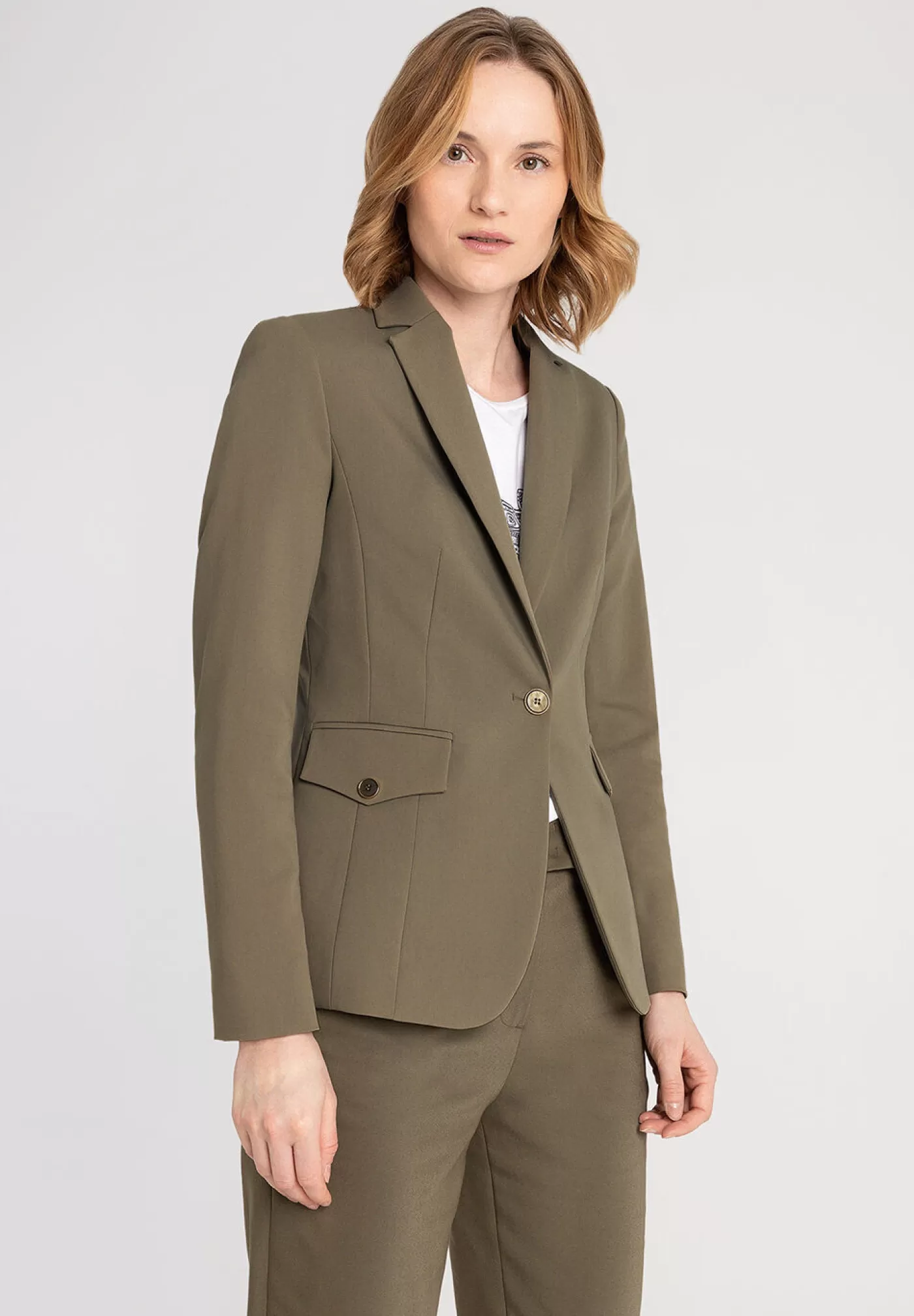 Cheap MORE&MORE Blazer, khaki, Frühjahrs-Kollektion gruen