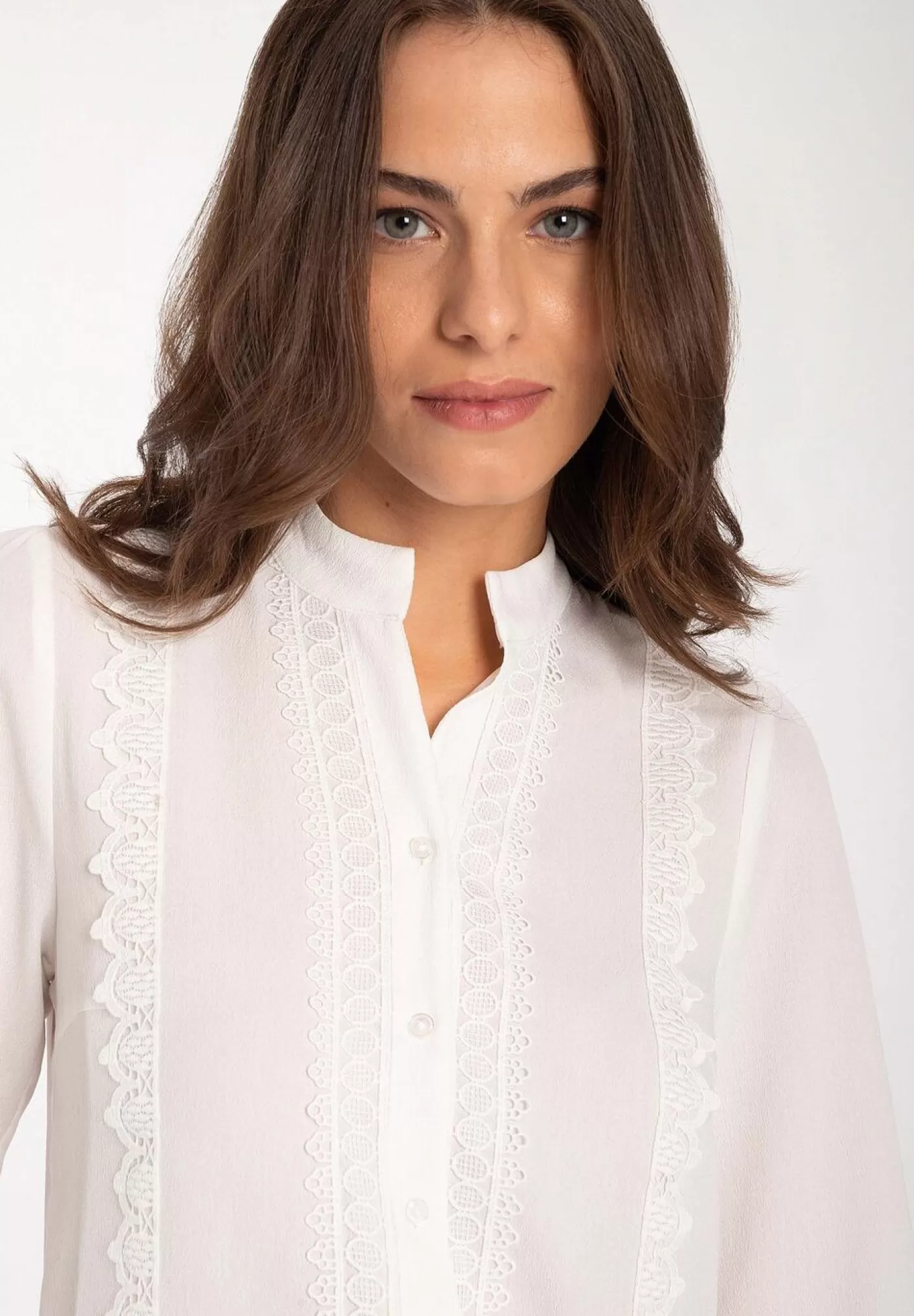 Fashion MORE&MORE Bluse mit Spitzendetails, , Herbst-Kollektion ecru