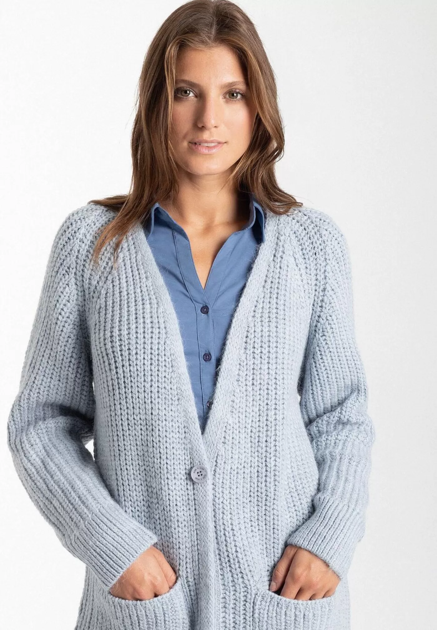 Cheap MORE&MORE Cardigan, hell , Herbst-Kollektion blau