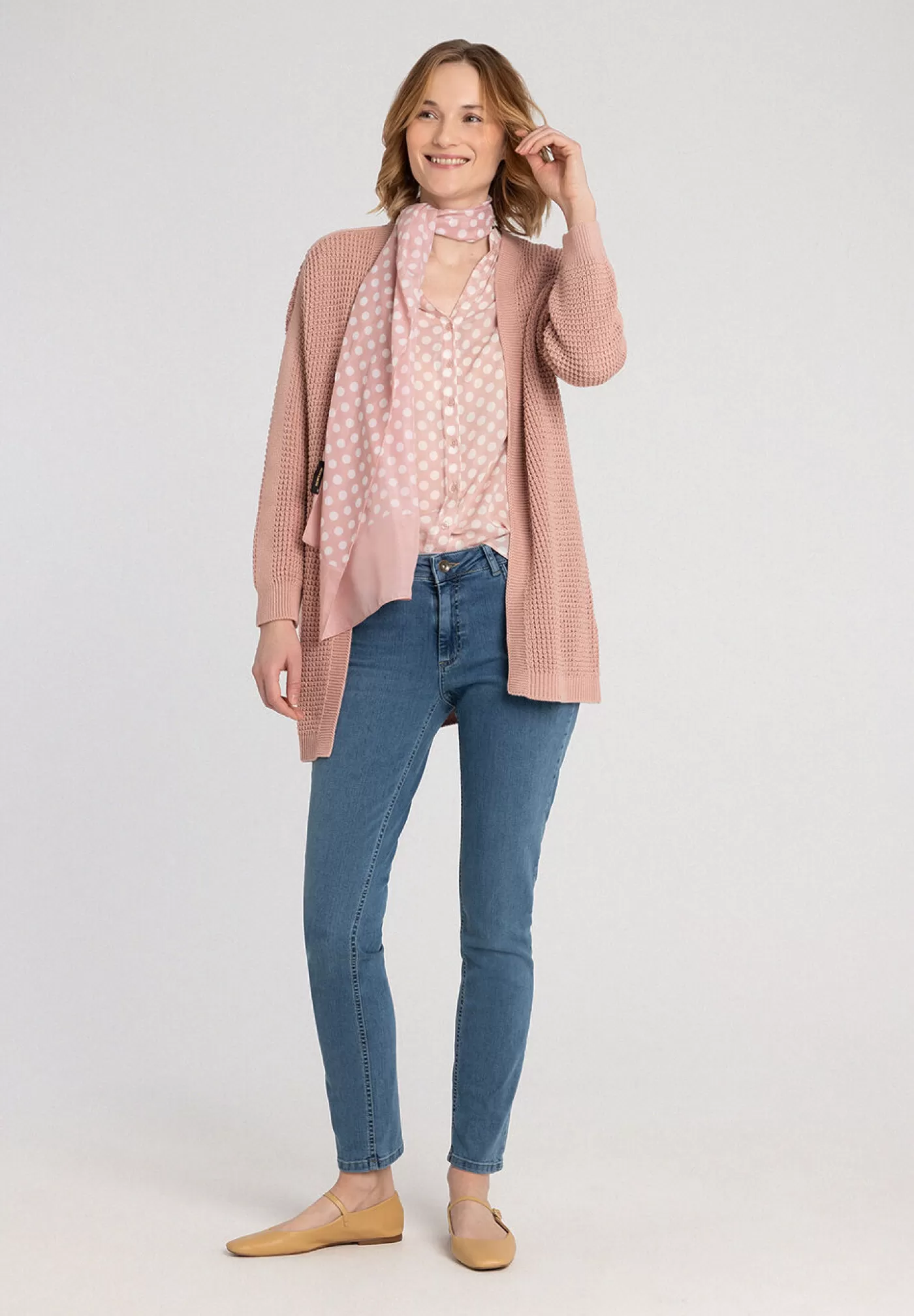 New MORE&MORE Cardigan, powder rose, Frühjahrs-Kollektion rosa