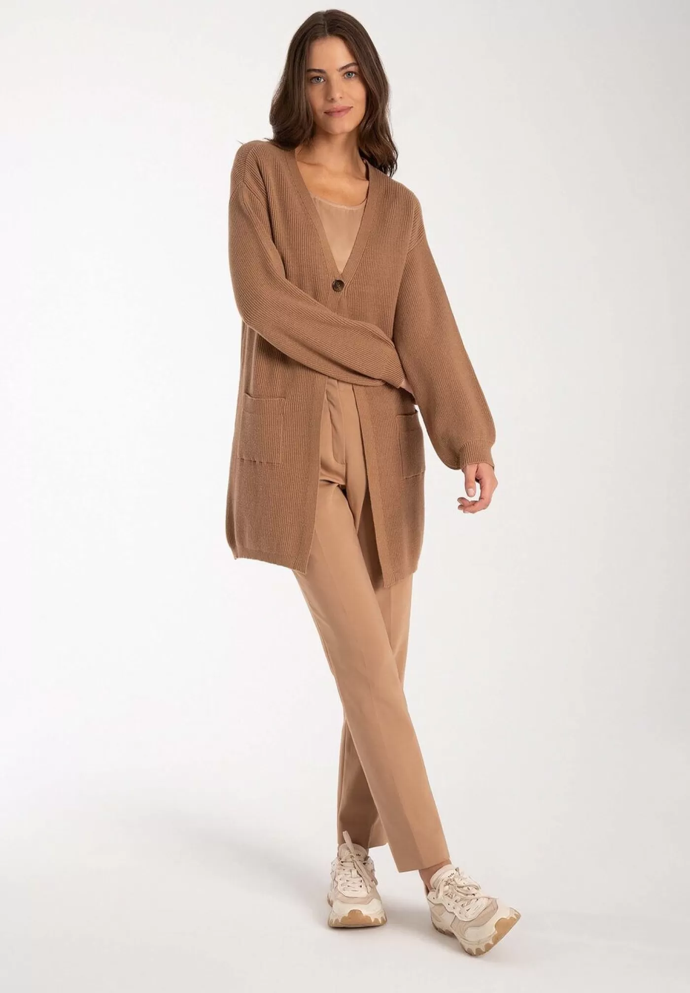 Hot MORE&MORE Cardigan, warm camel, Herbst-Kollektion beige