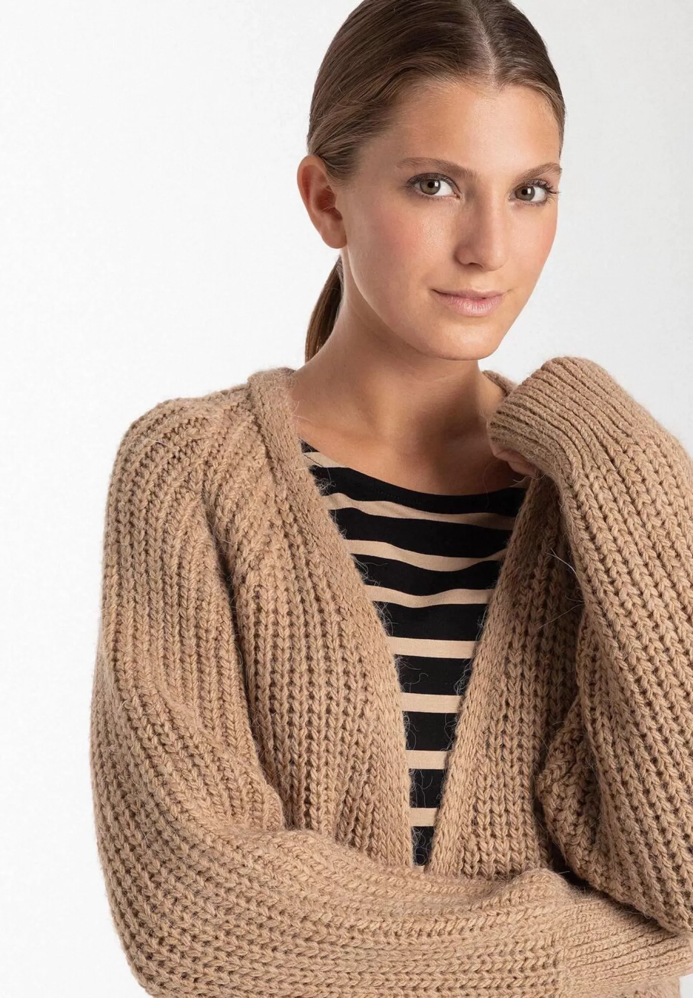 Fashion MORE&MORE Cardigan, warm camel, Herbst-Kollektion beige