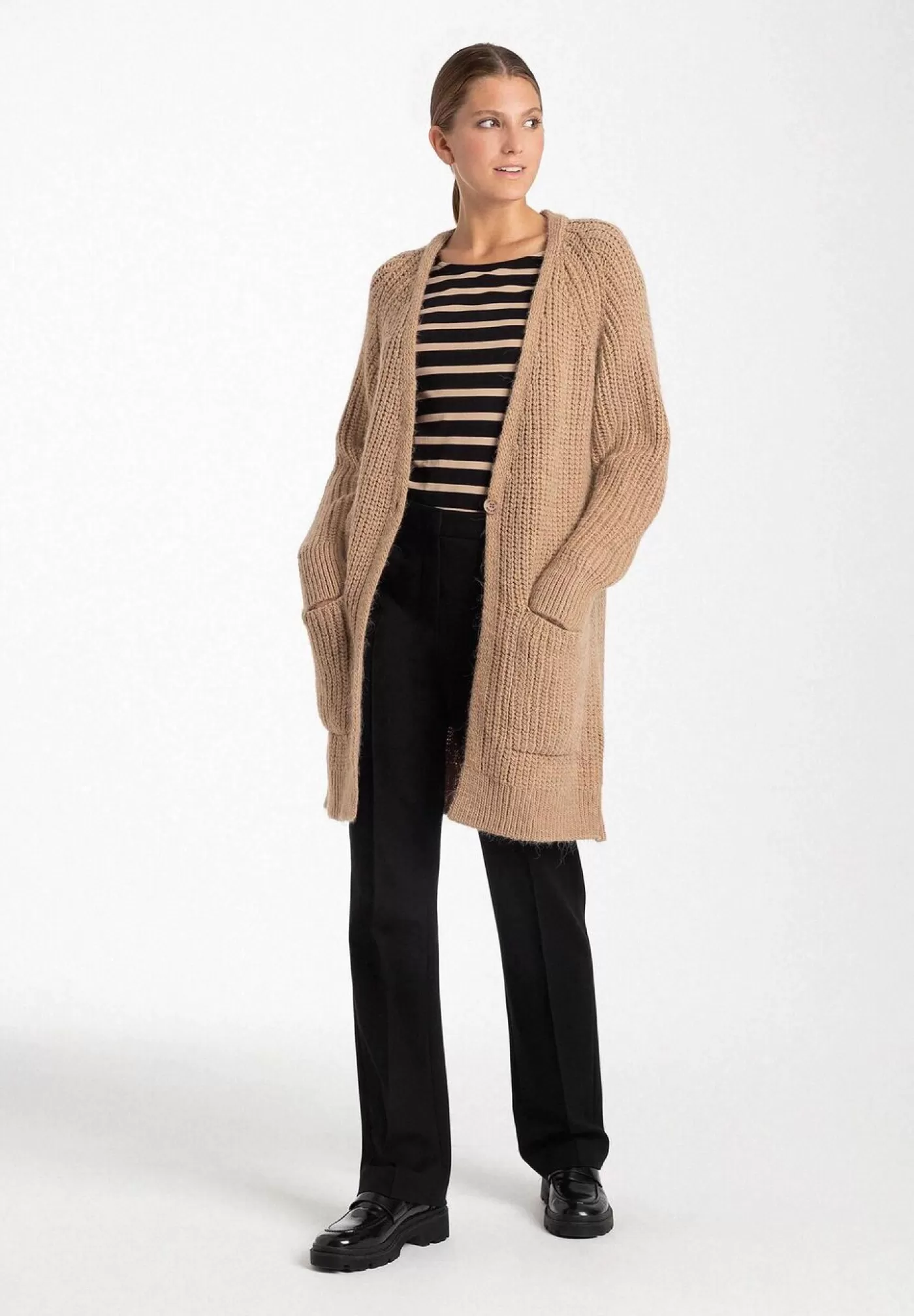 Fashion MORE&MORE Cardigan, warm camel, Herbst-Kollektion beige