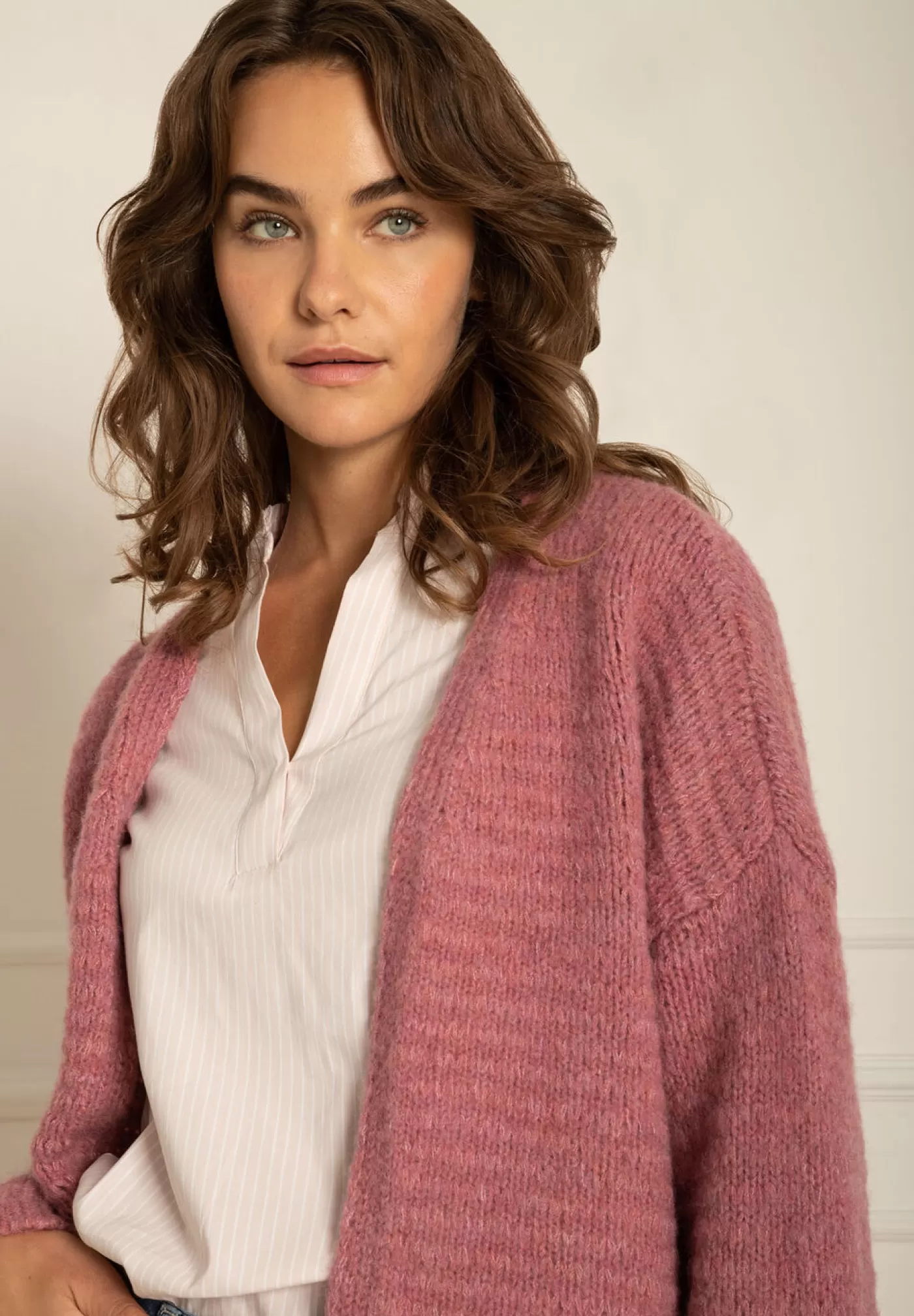 Best MORE&MORE Cardigan, wild rose, Herbst-Kollektion rosa