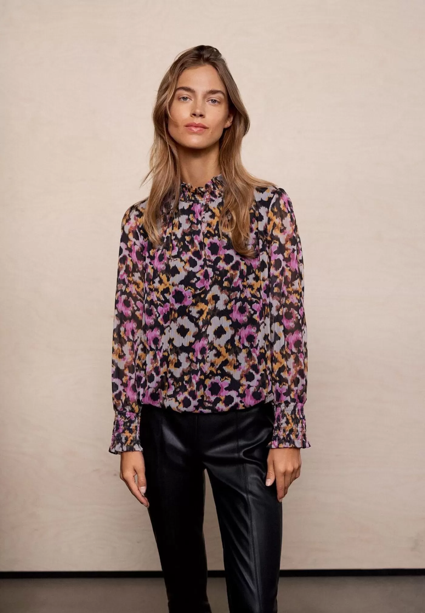 Store MORE&MORE Chiffonbluse, Flowerprint, Herbst-Kollektion ecru