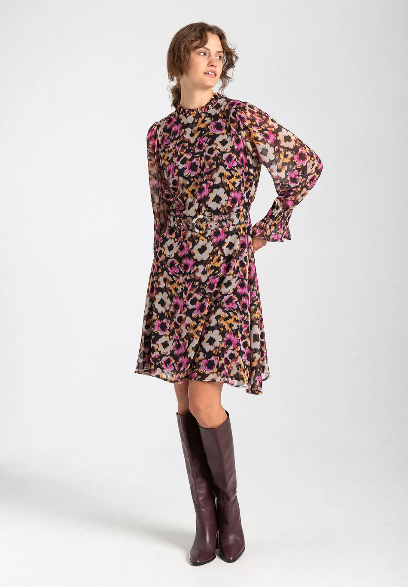 Flash Sale MORE&MORE Chiffonkleid, Flowerprint, Herbst-Kollektion ecru