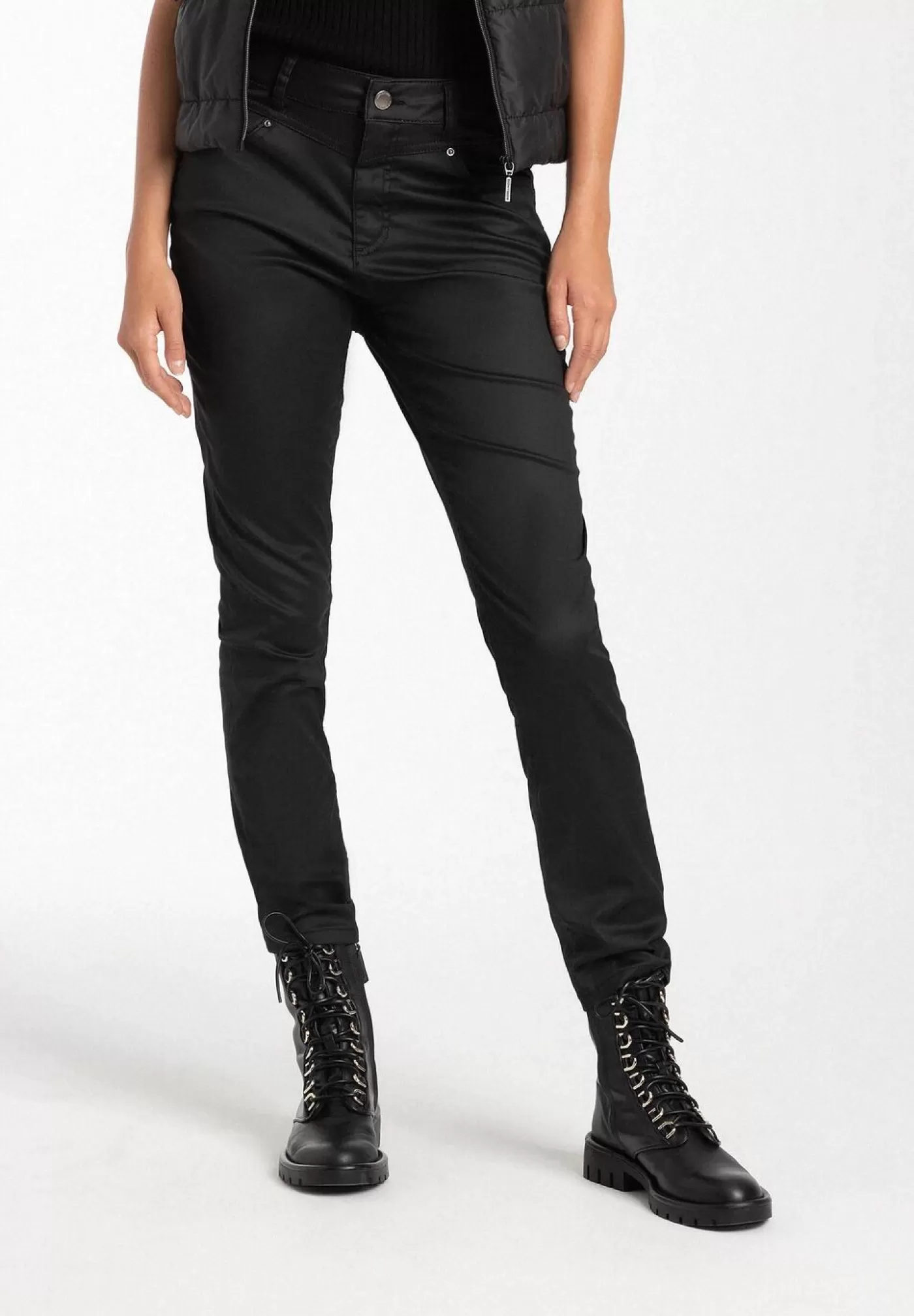 Fashion MORE&MORE Coated Denim, , Herbst-Kollektion schwarz