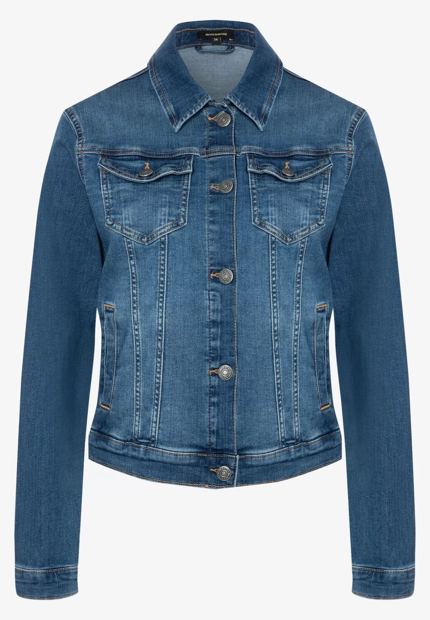 Shop MORE&MORE Jeansjacke, blue , Frühjahrs-Kollektion denim