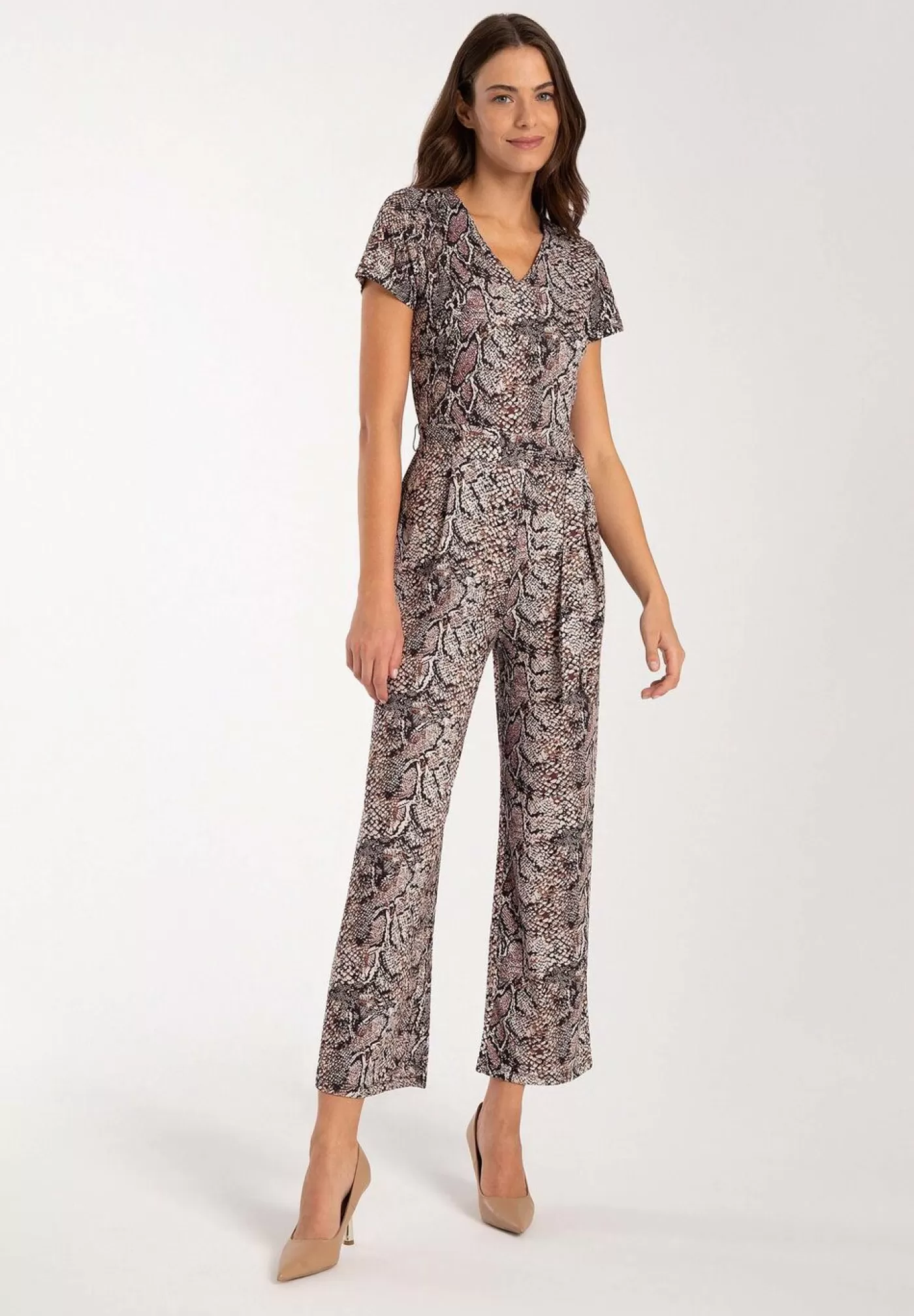 Online MORE&MORE Jersey Jumpsuit, Snakeprint, Herbst-Kollektion schwarz