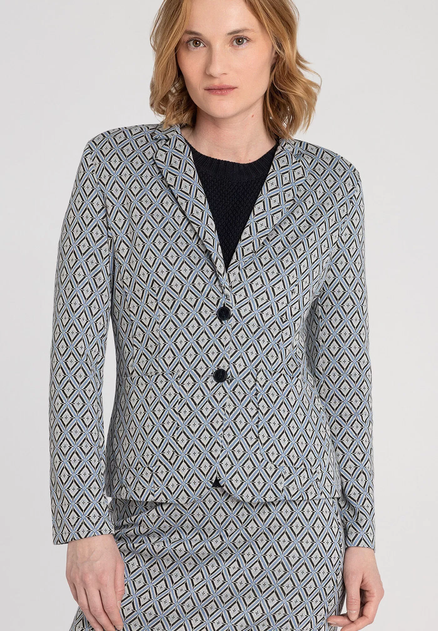 Cheap MORE&MORE Jerseyblazer mit Jacquardmuster, Frühjahrs-Kollektion mehrfarbig