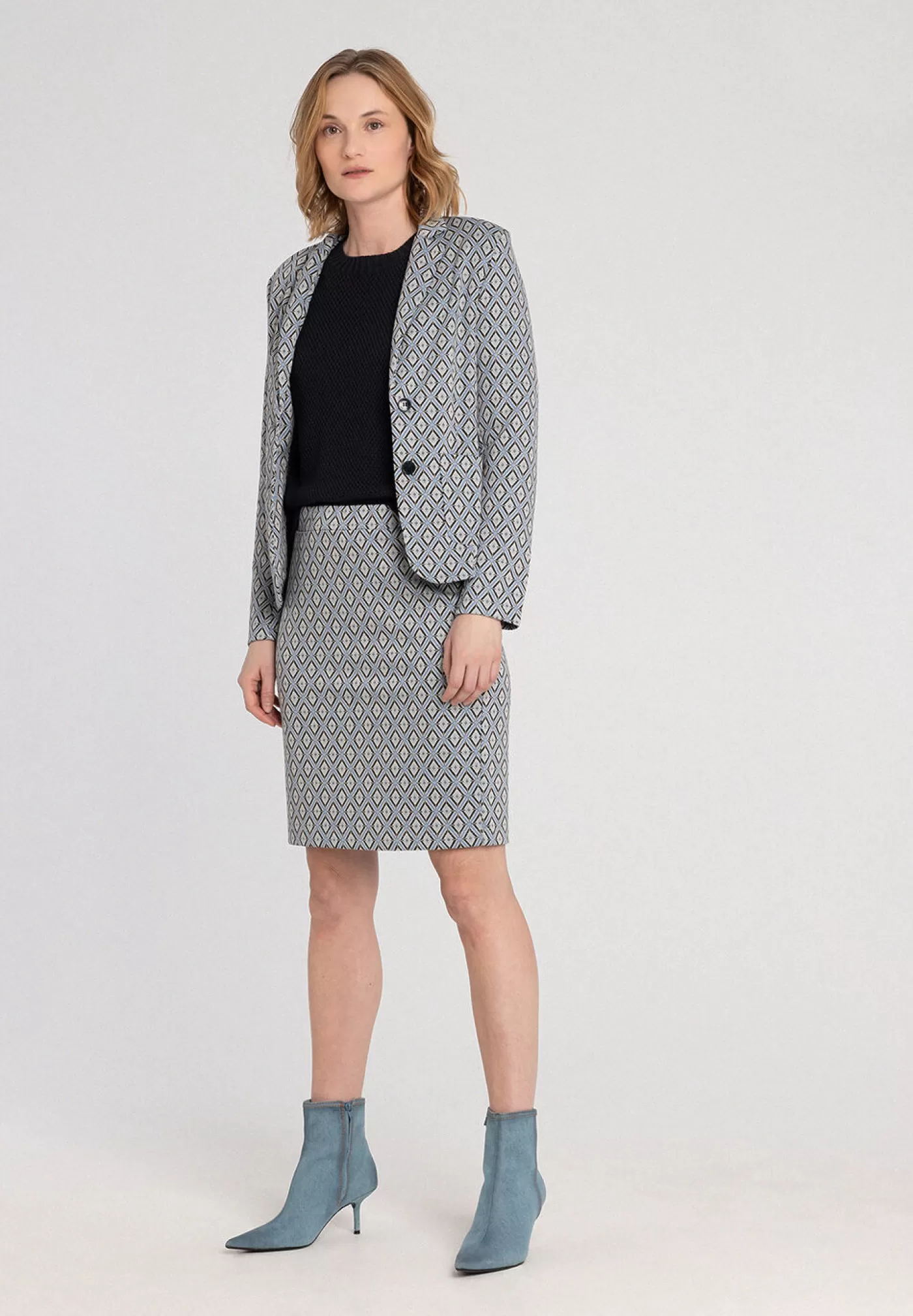 Cheap MORE&MORE Jerseyblazer mit Jacquardmuster, Frühjahrs-Kollektion mehrfarbig