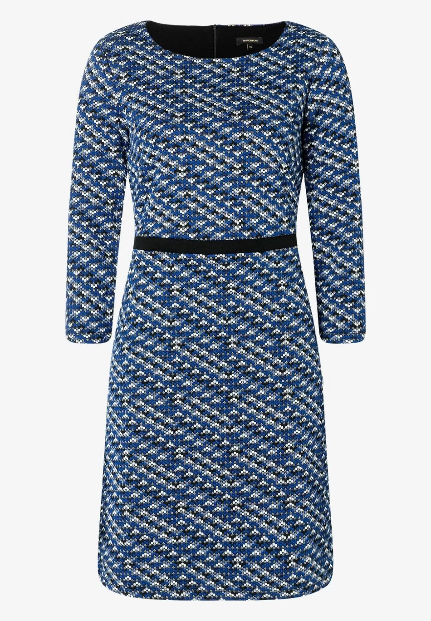 Best MORE&MORE Jerseykleid mit Jacquardmuster, Herbst-Kollektion blau