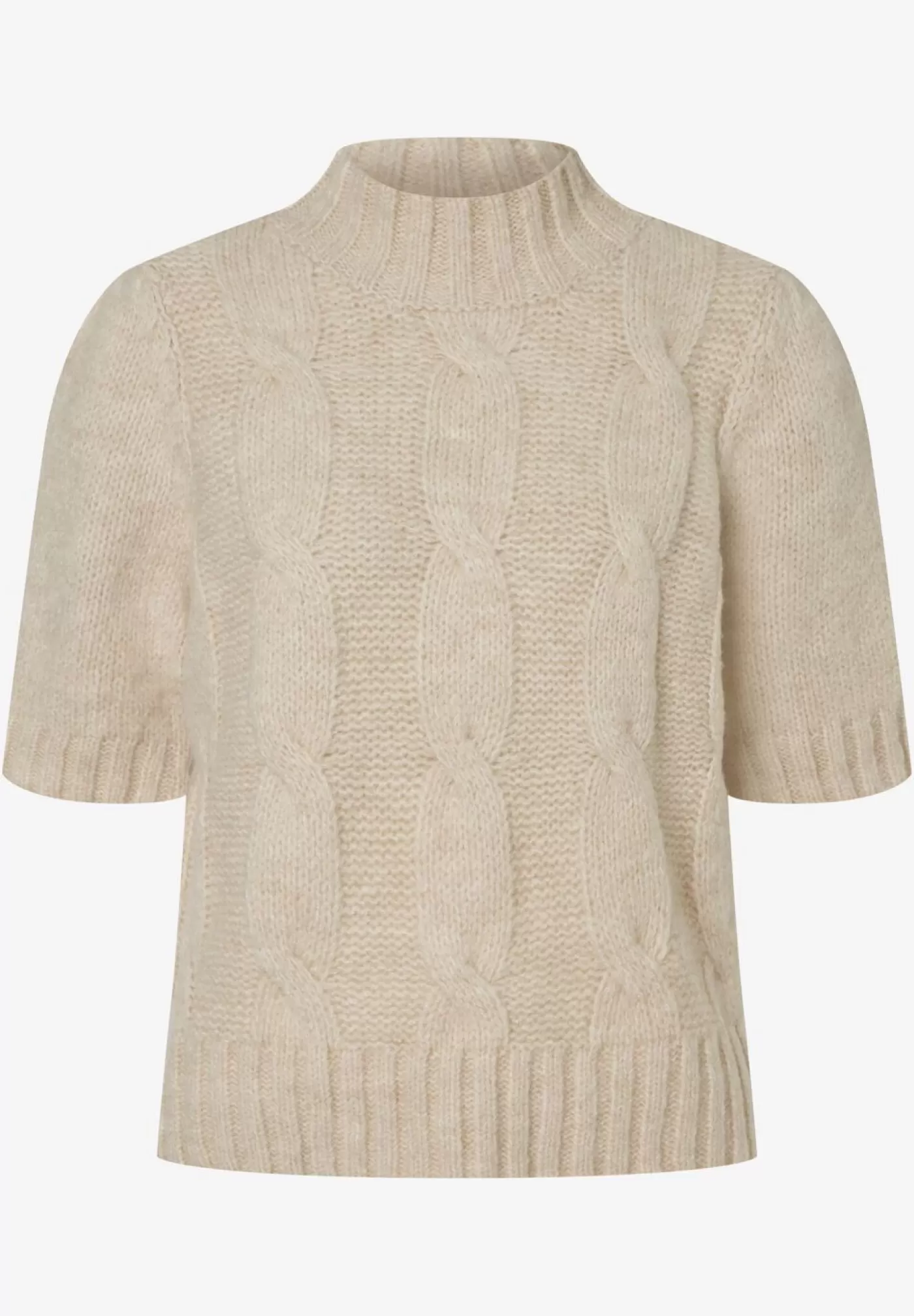 New MORE&MORE Kurzarm-Pullover, almond, Herbst-Kollektion ecru