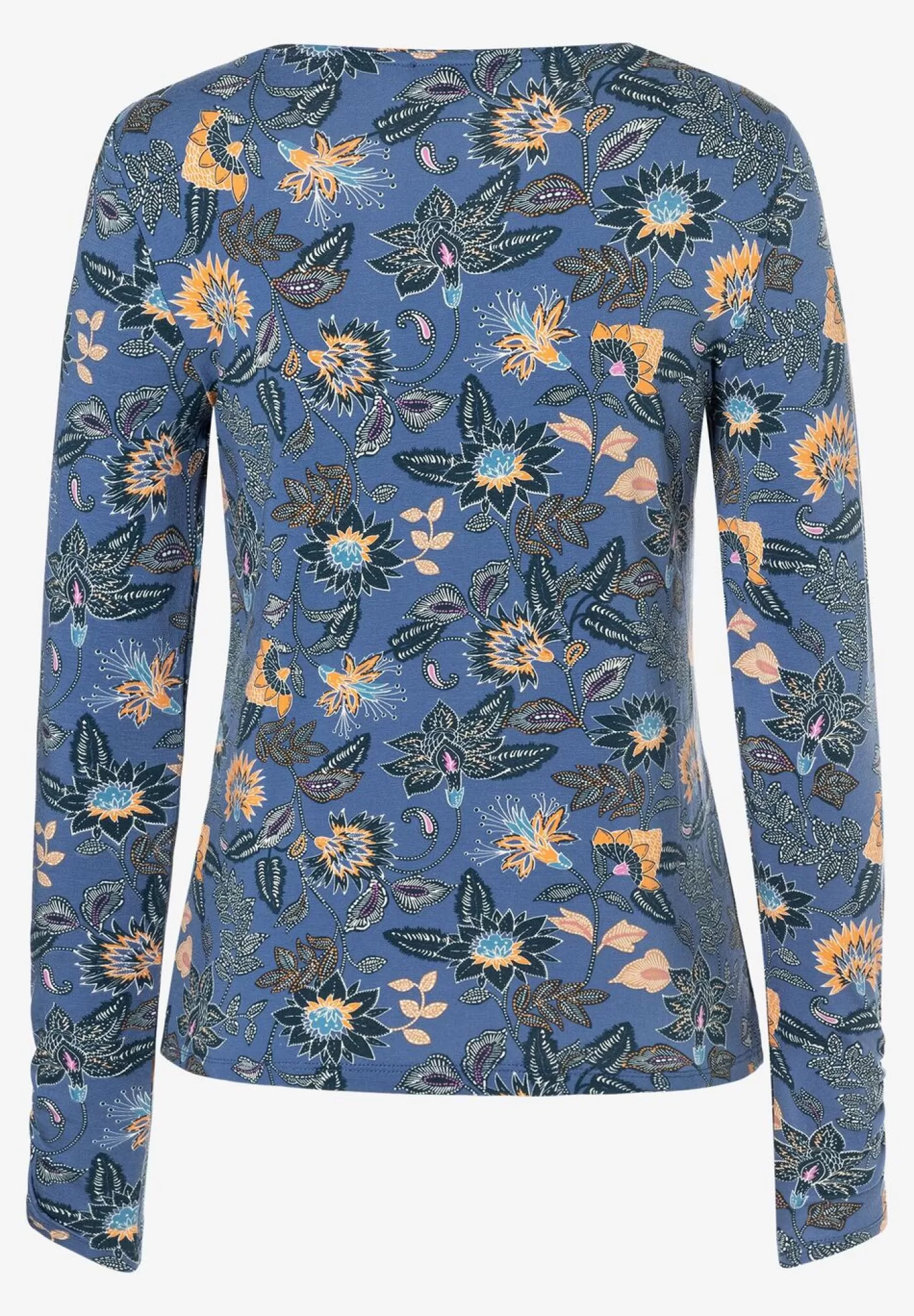 Outlet MORE&MORE Langarmshirt mit Paisleyprint, smoke blue, Herbst-Kollektion blau