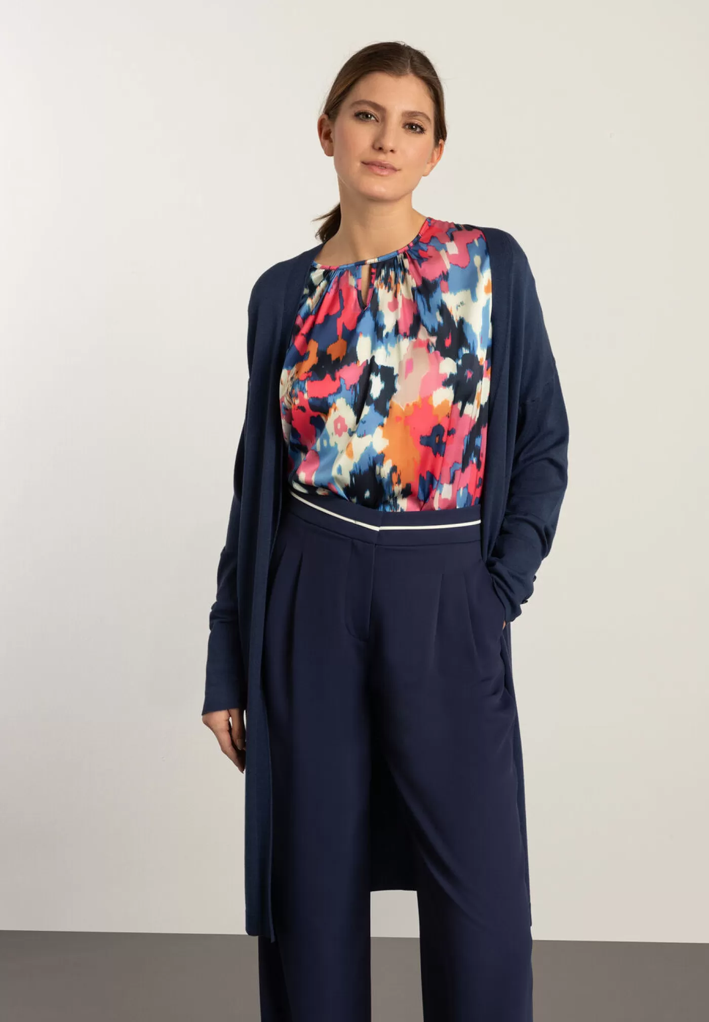 Sale MORE&MORE langer Cardigan, estate blue, Frühjahrs-Kollektion marine