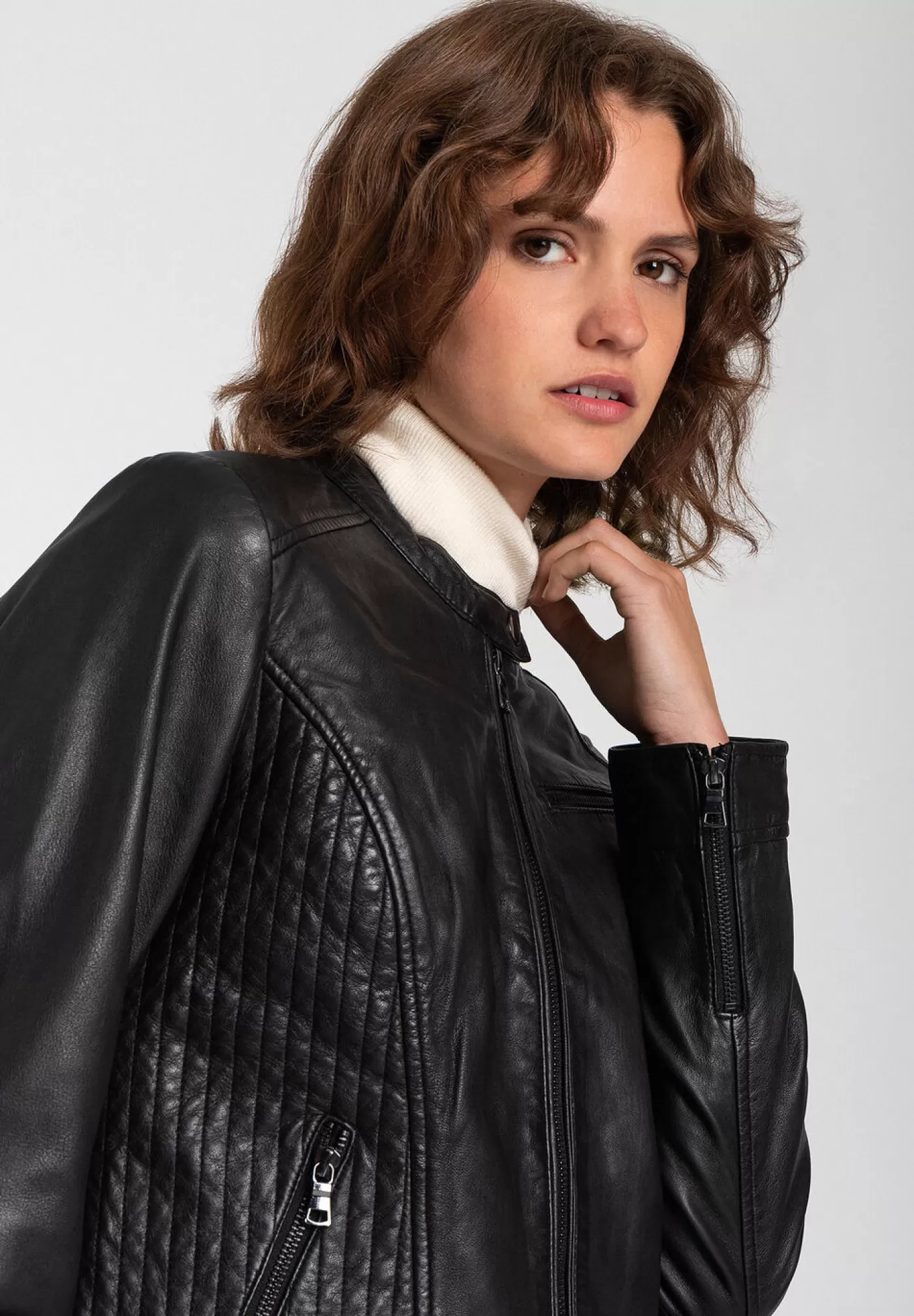 Flash Sale MORE&MORE Lederjacke, , Herbst-Kollektion schwarz