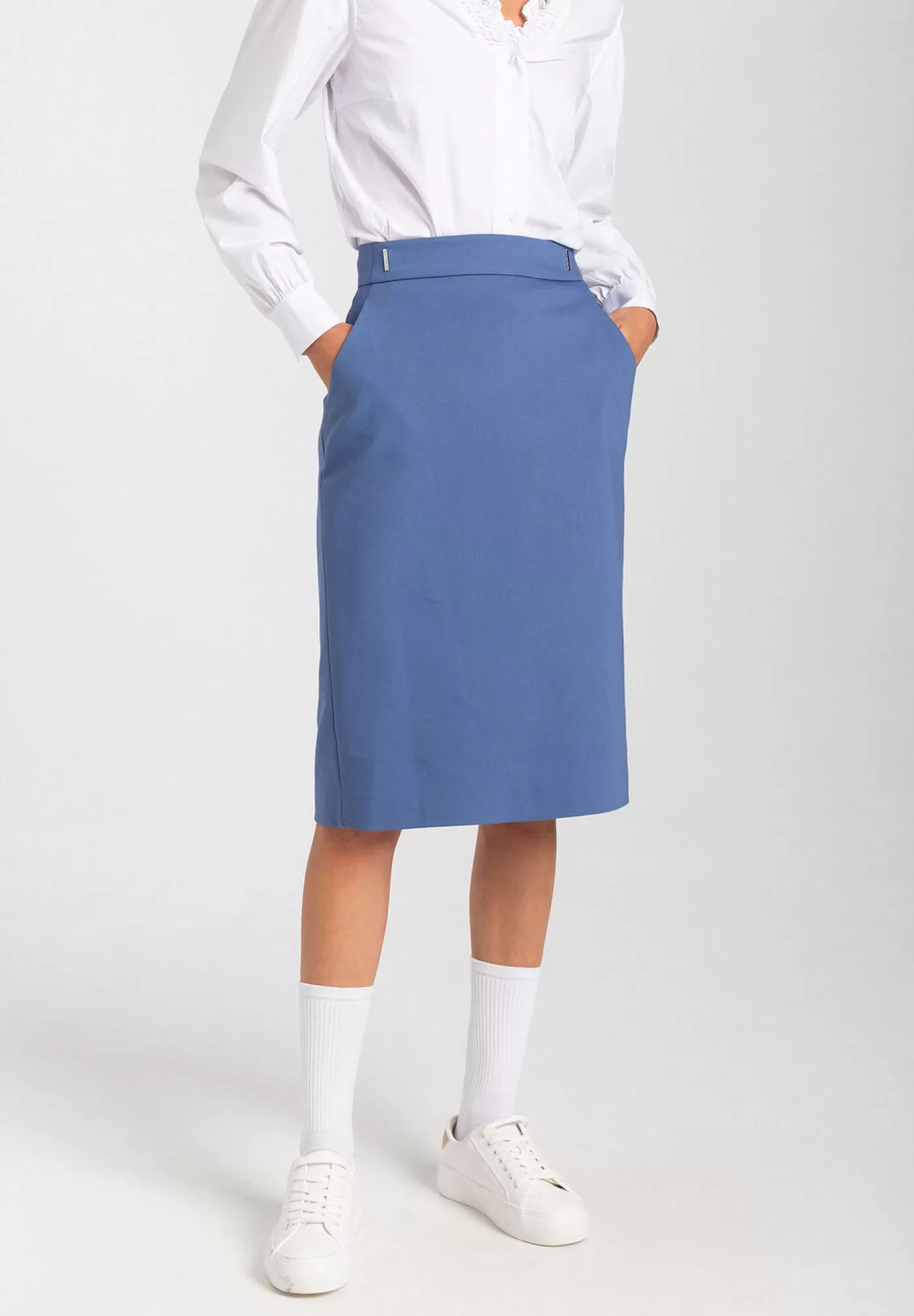 Store MORE&MORE Pencilskirt, smoke blue, Herbst-Kollektion blau