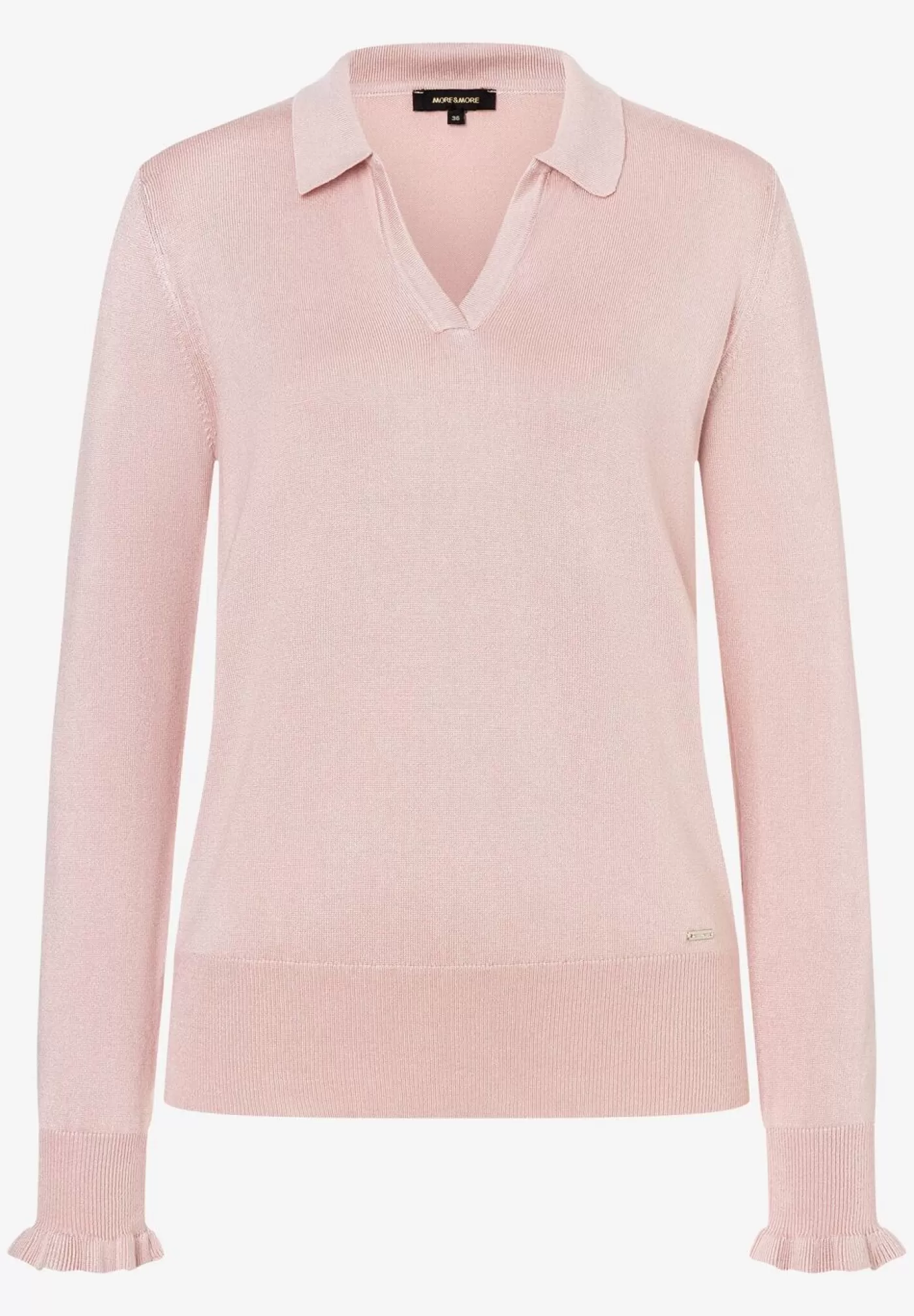 Hot MORE&MORE Pullover mit Polokragen, rose, Herbst-Kollektion rosa