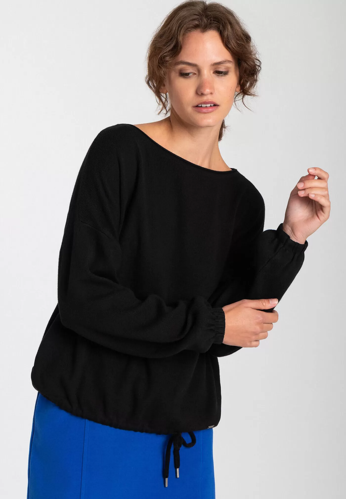 Clearance MORE&MORE Pullover mit Tunnelzug, , Herbst-Kollektion schwarz