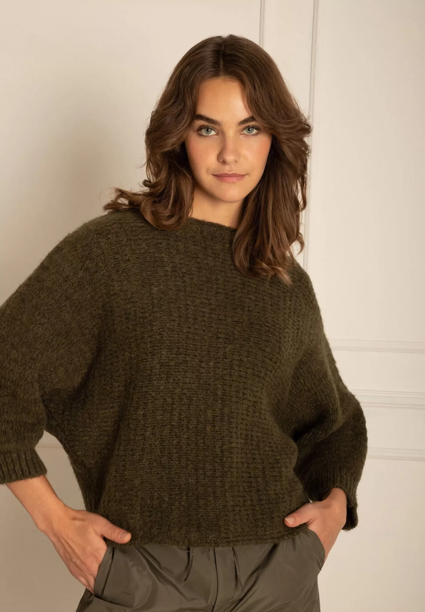 Flash Sale MORE&MORE Pullover, olive, Herbst-Kollektion gruen