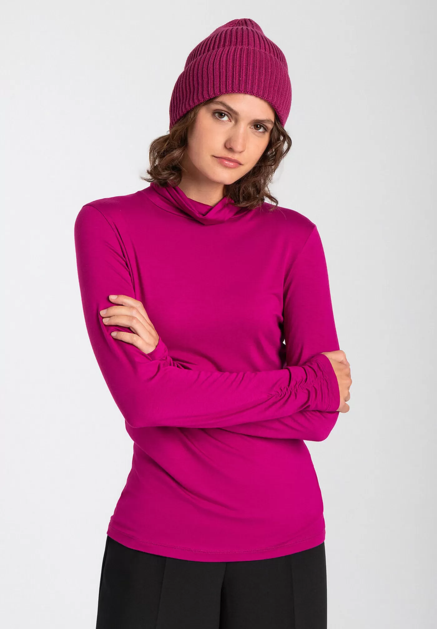 Sale MORE&MORE Rollkragenshirt, bright orchid, Herbst-Kollektion pink