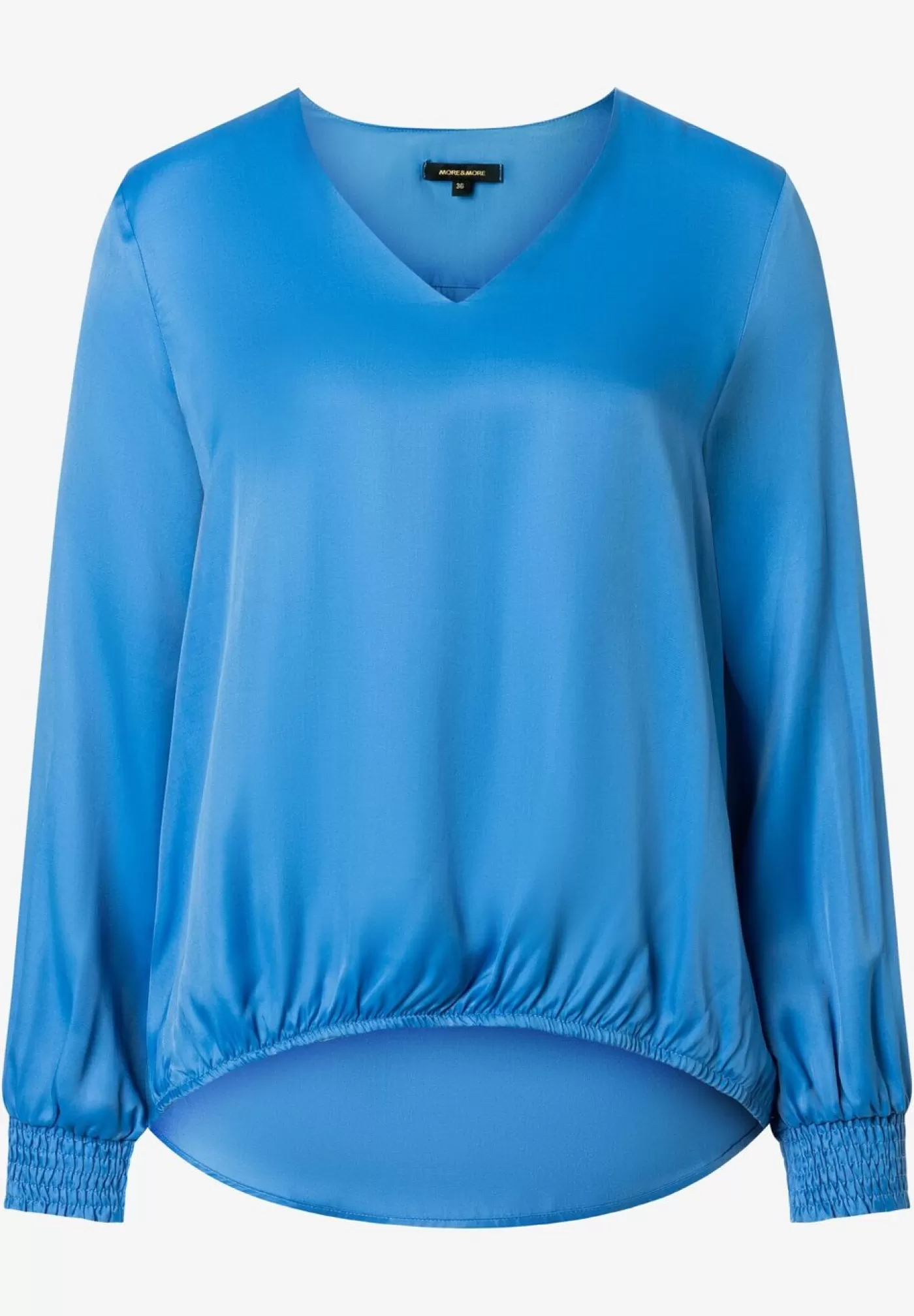 Clearance MORE&MORE Satinbluse, , Winter-Kollektion blau