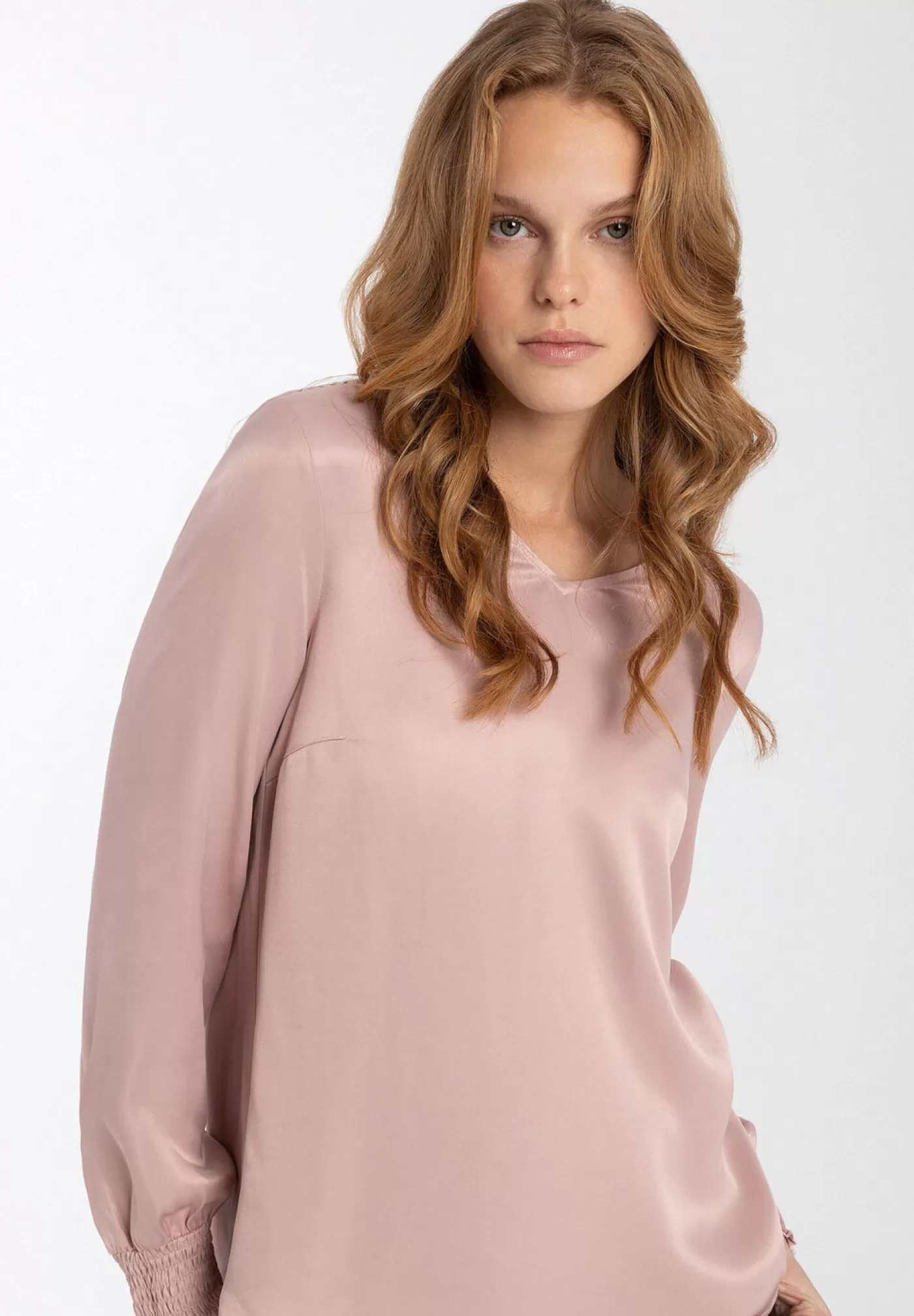 Discount MORE&MORE Satinbluse, , GLAM-Kollektion rosa