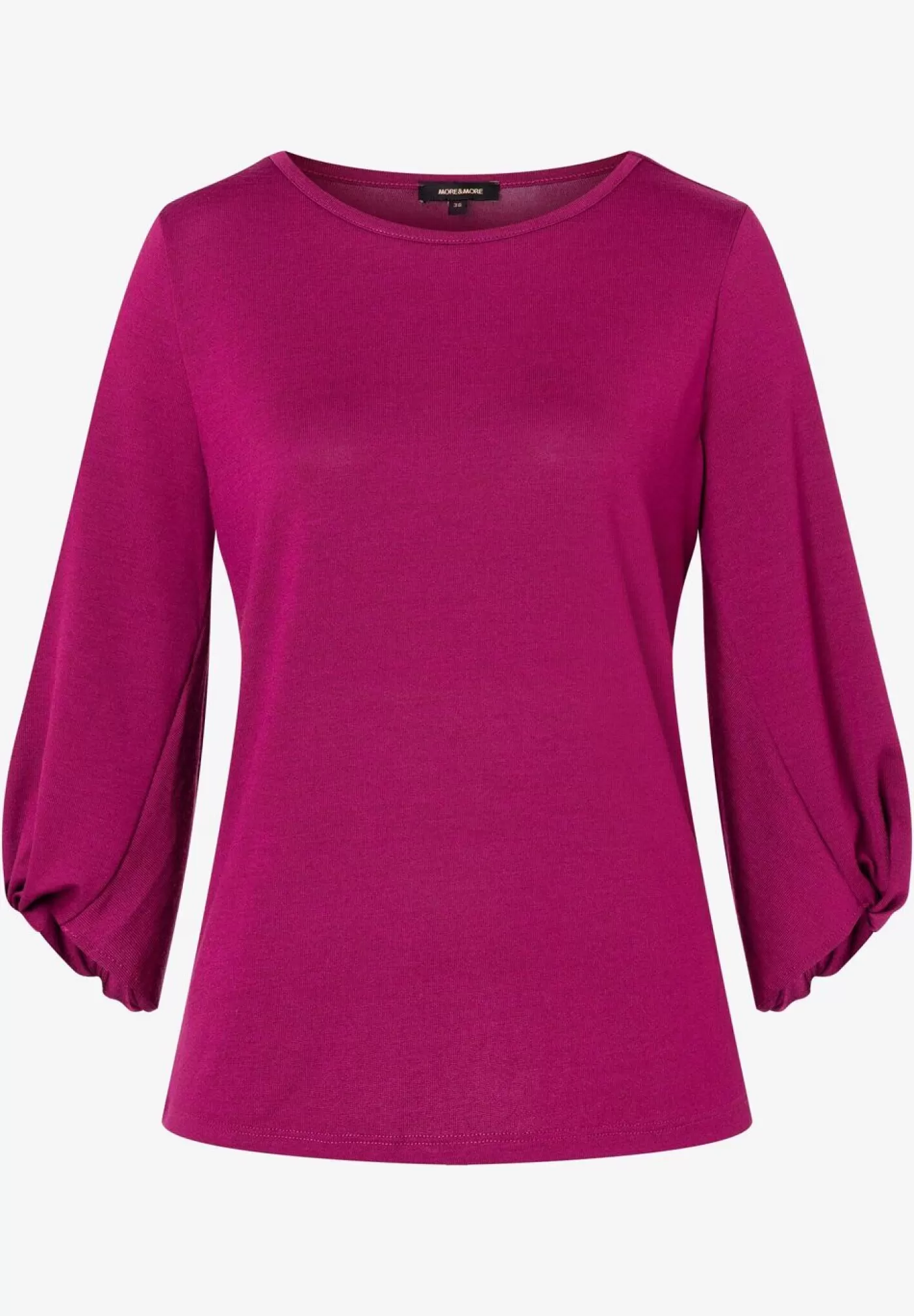 Store MORE&MORE Shirt mit Knotendetail, dark orchid, Herbst-Kollektion pink