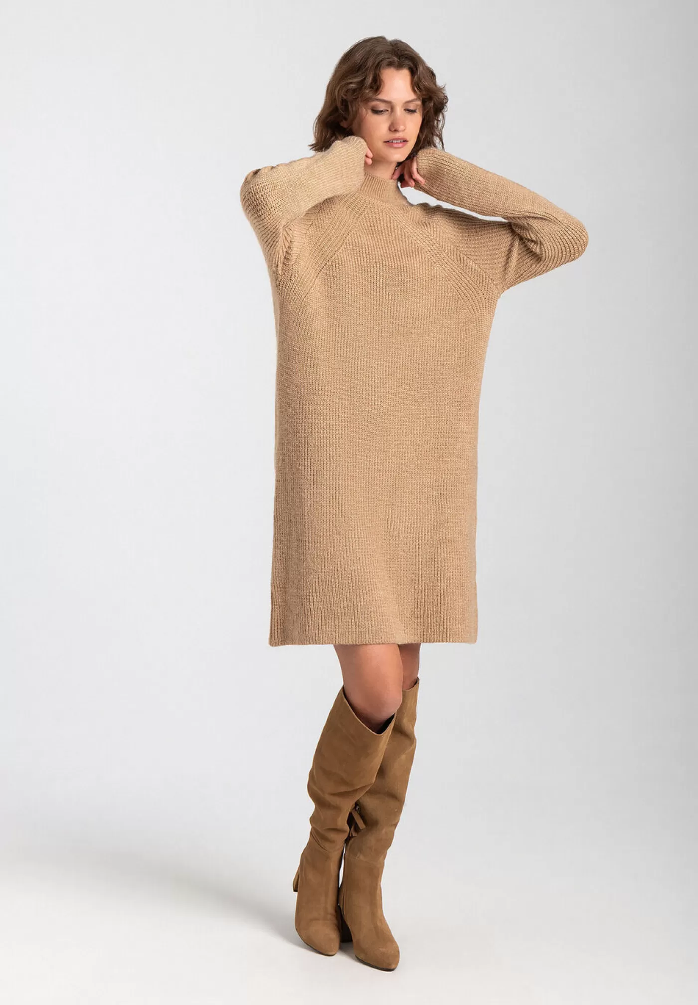 Cheap MORE&MORE Strickkleid, warm camel, Herbst-Kollektion beige