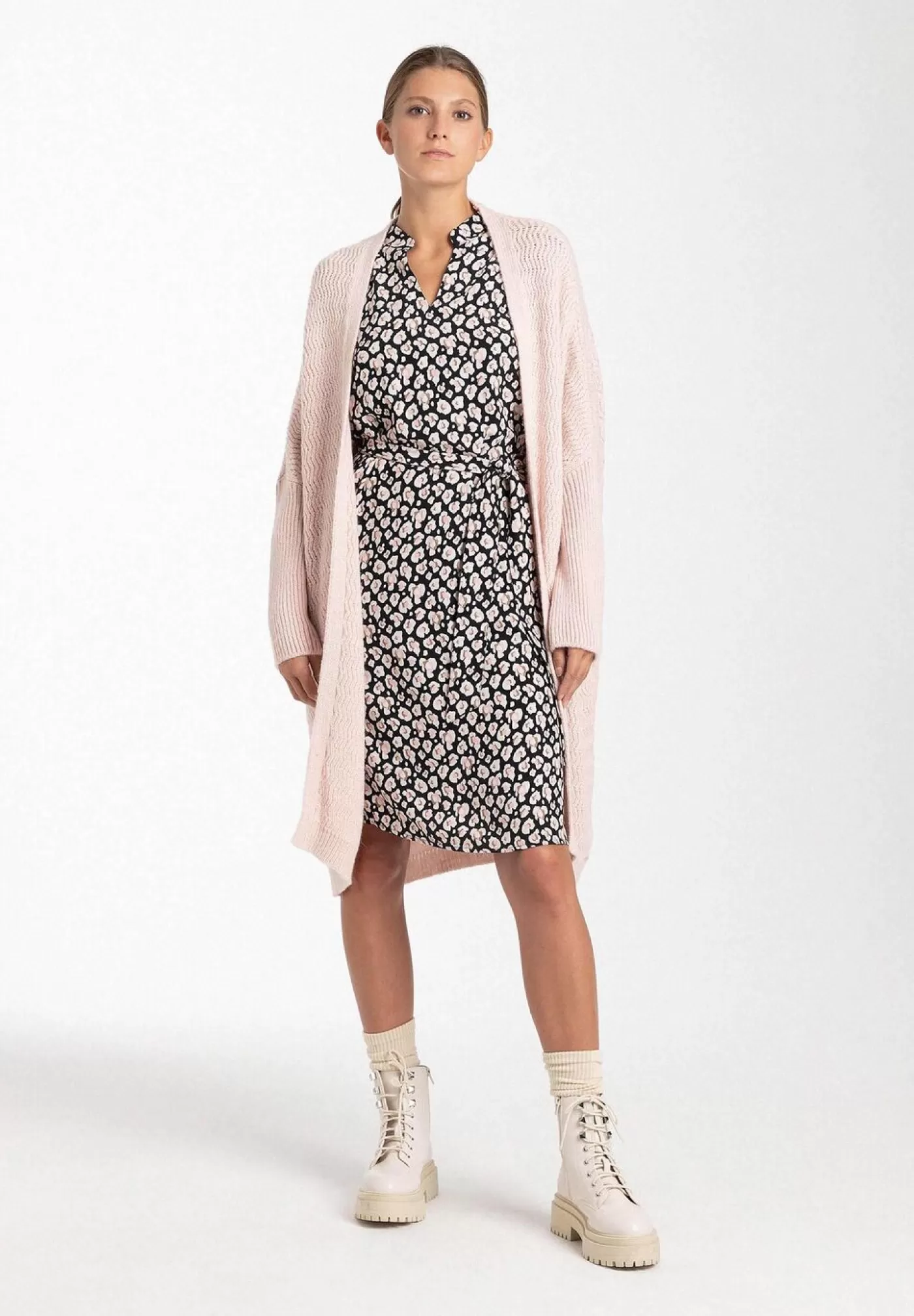 Cheap MORE&MORE Struktur Cardigan, rose, Herbst-Kollektion rosa