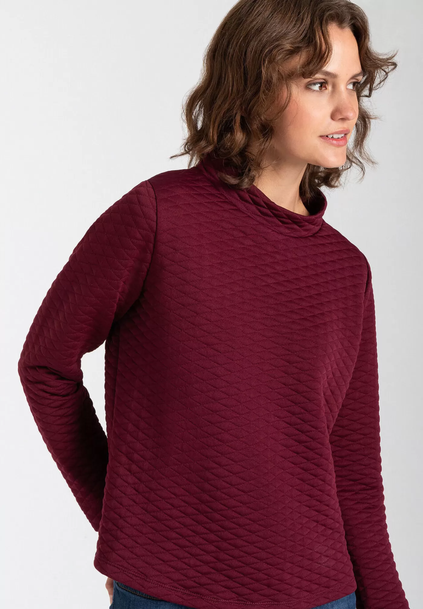 Clearance MORE&MORE Struktur Sweatshirt, burgundy, Herbst-Kollektion rot