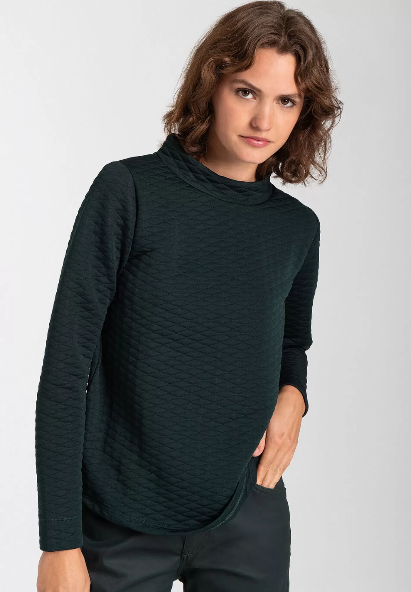 Clearance MORE&MORE Struktur Sweatshirt, dark forest, Herbst-Kollektion gruen