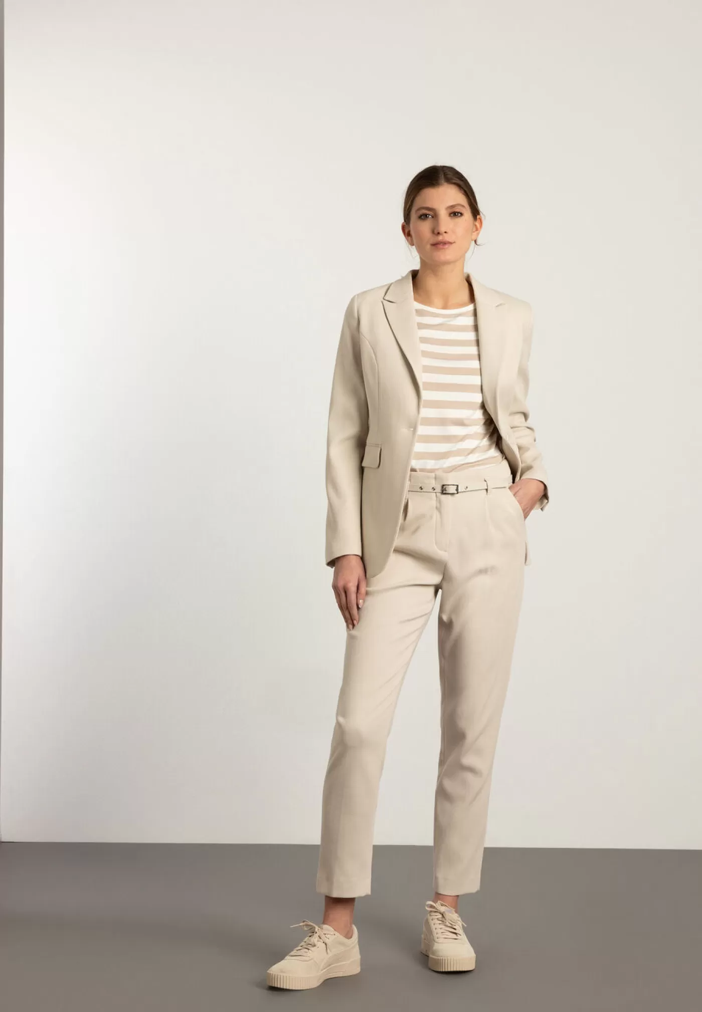 Flash Sale MORE&MORE strukturierter Blazer, almond, Frühjahrs-Kollektion ecru