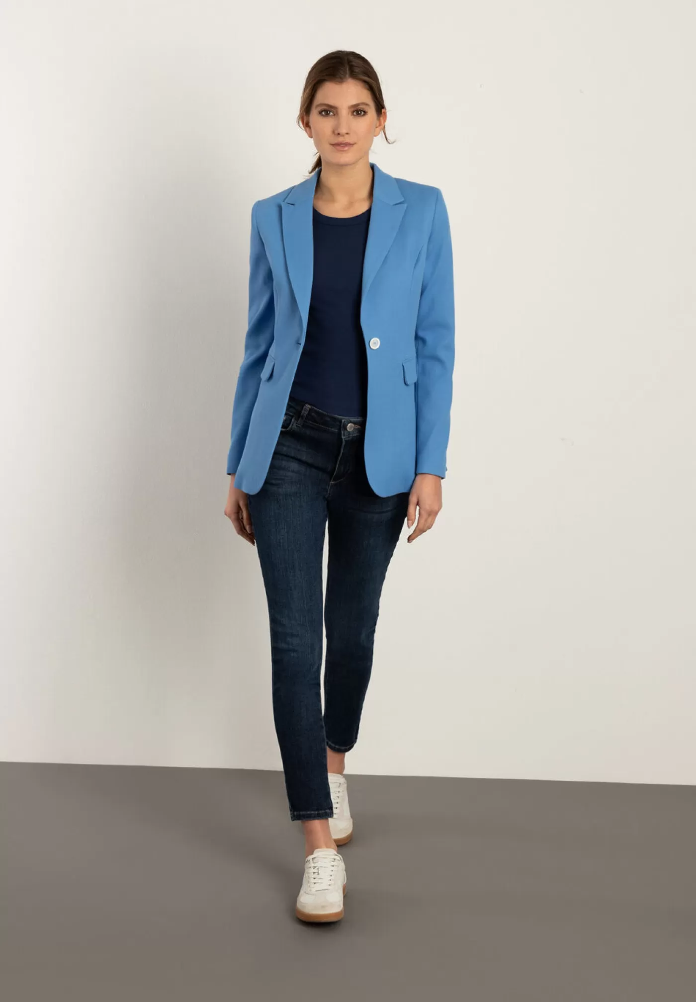 Sale MORE&MORE strukturierter Blazer, blue breeze, Frühjahrs-Kollektion hellblau