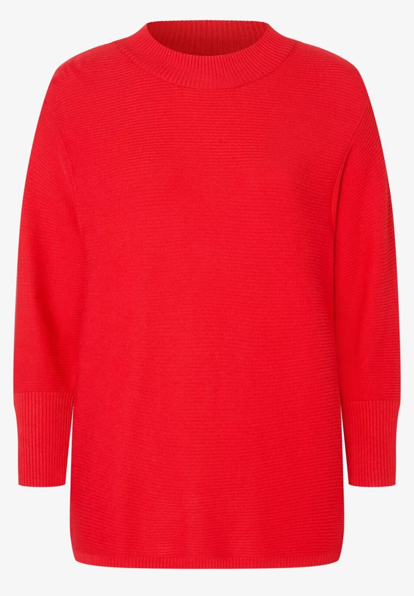 Outlet MORE&MORE Struktur-Pullover, 3/4 Arm, power red, Herbst-Kollektion rot