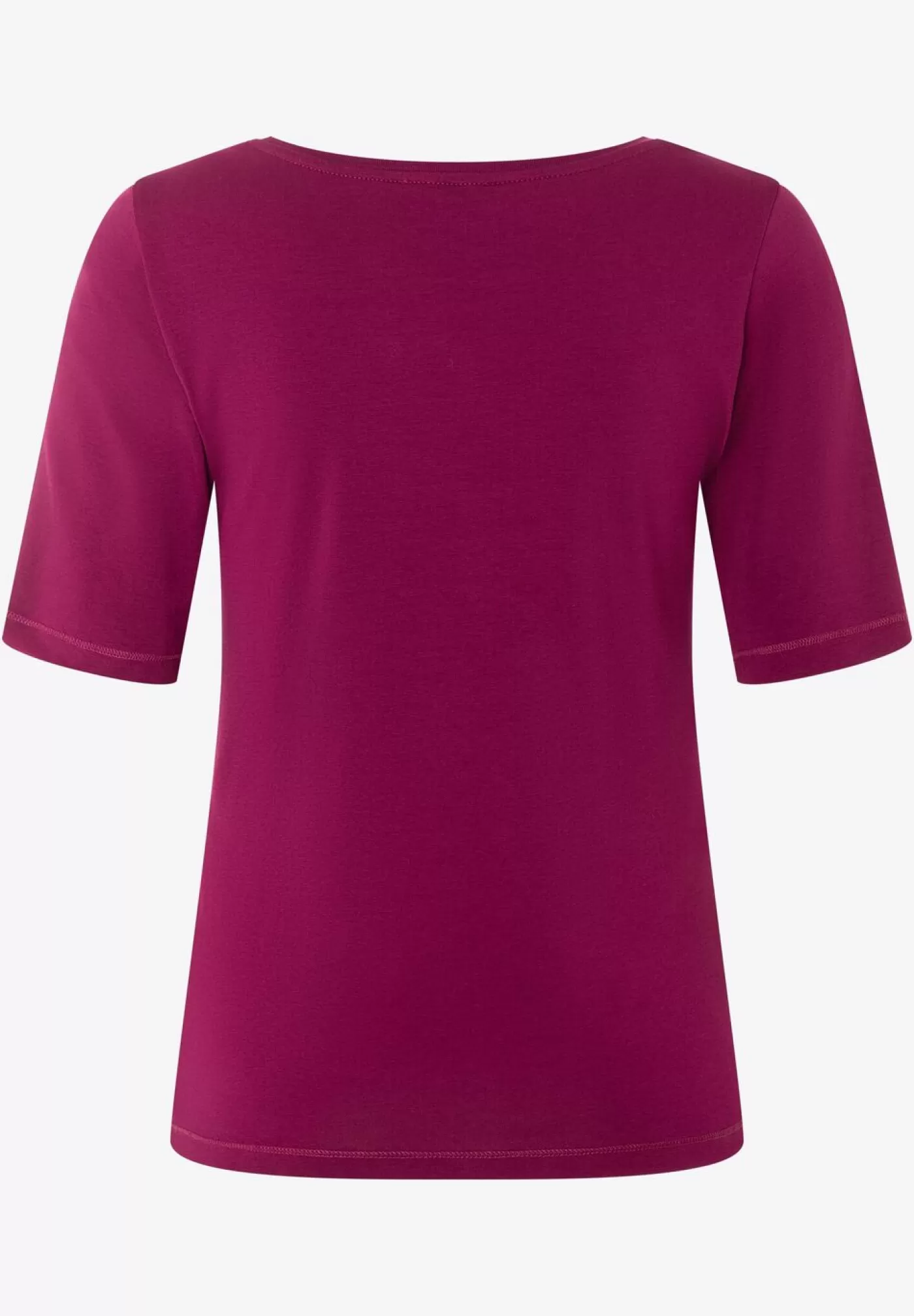 New MORE&MORE T-Shirt, U-Boot Ausschnitt, dark orchid pink