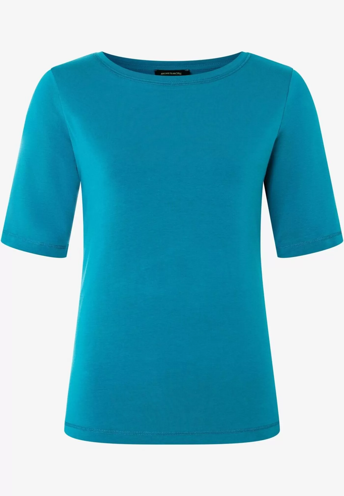 Flash Sale MORE&MORE T-Shirt, U-Boot Ausschnitt, petrol blau