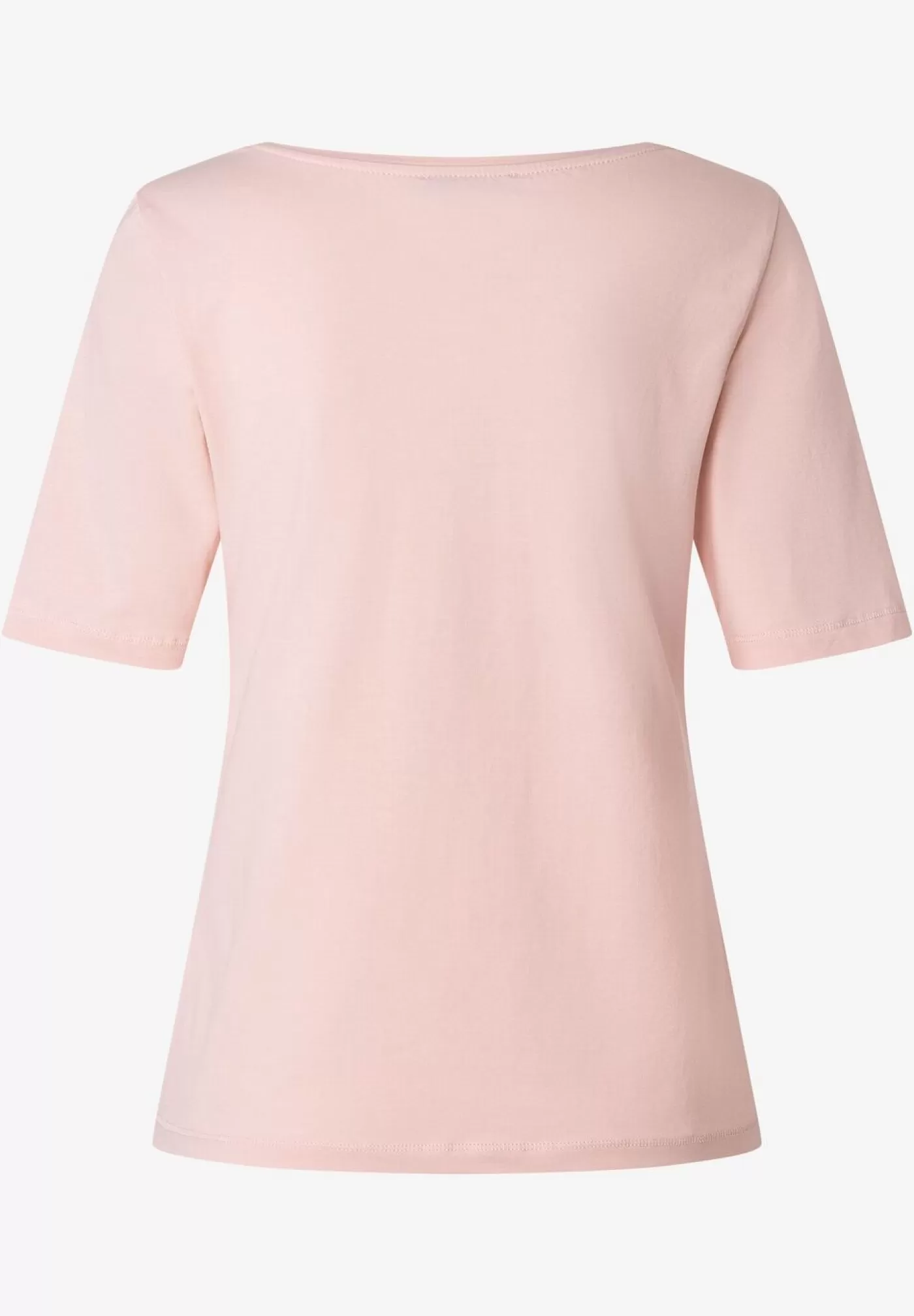 Fashion MORE&MORE T-Shirt, U-Boot Ausschnitt, rosa