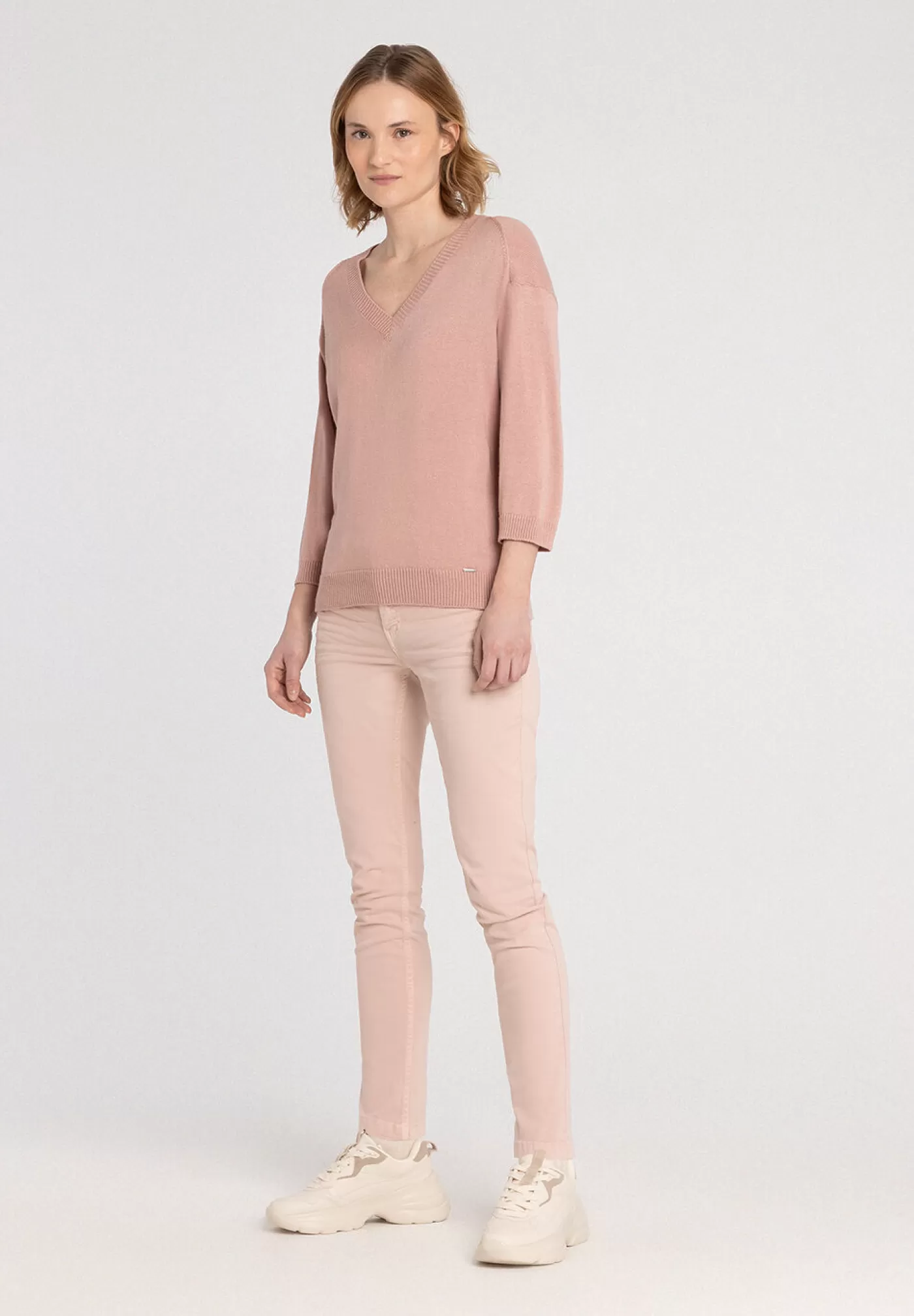 Best Sale MORE&MORE V-Neck Pullover, , Frühjahres-Kollektion rosa